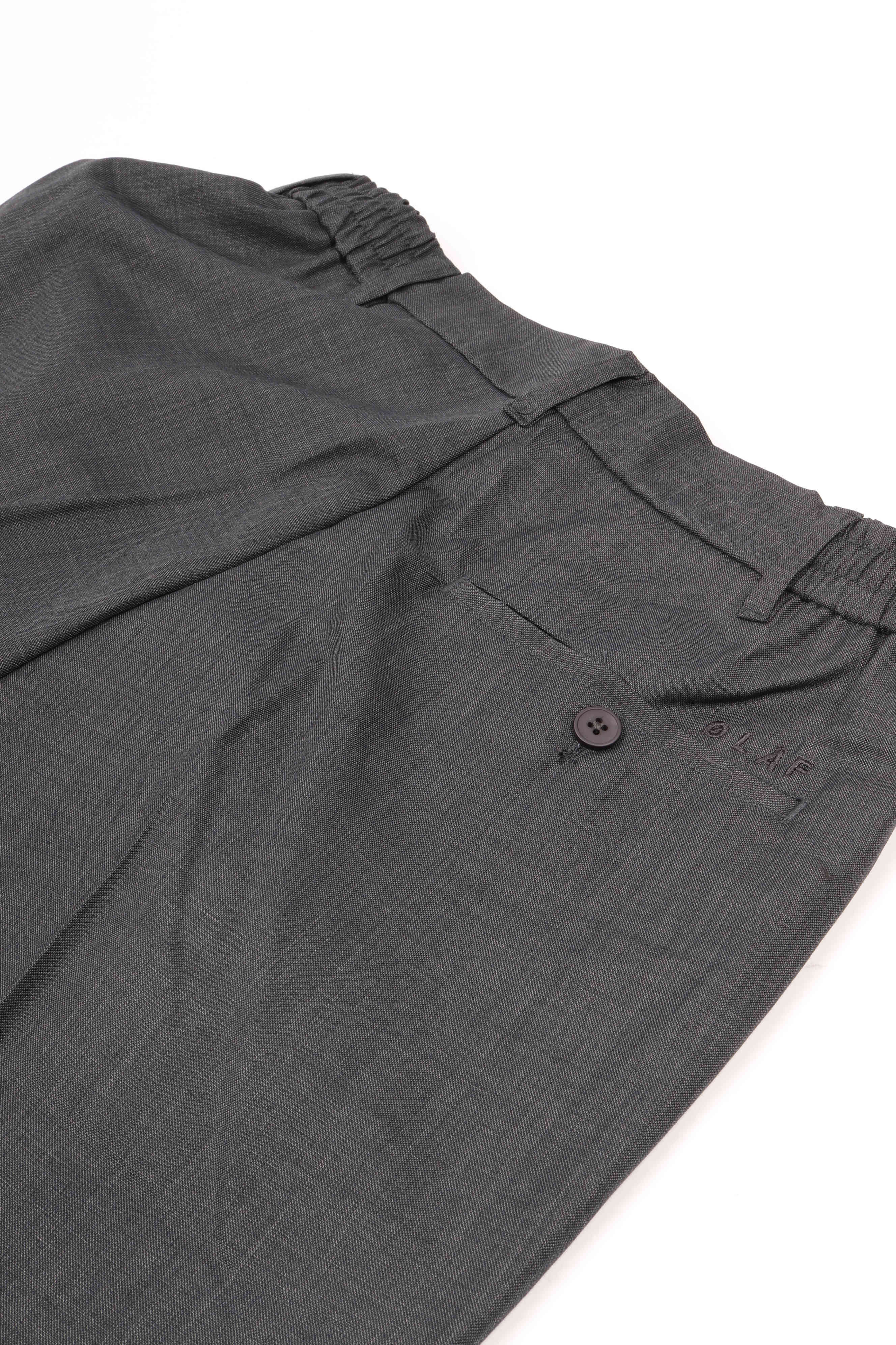 Reg. wool blend pl pant charcoal