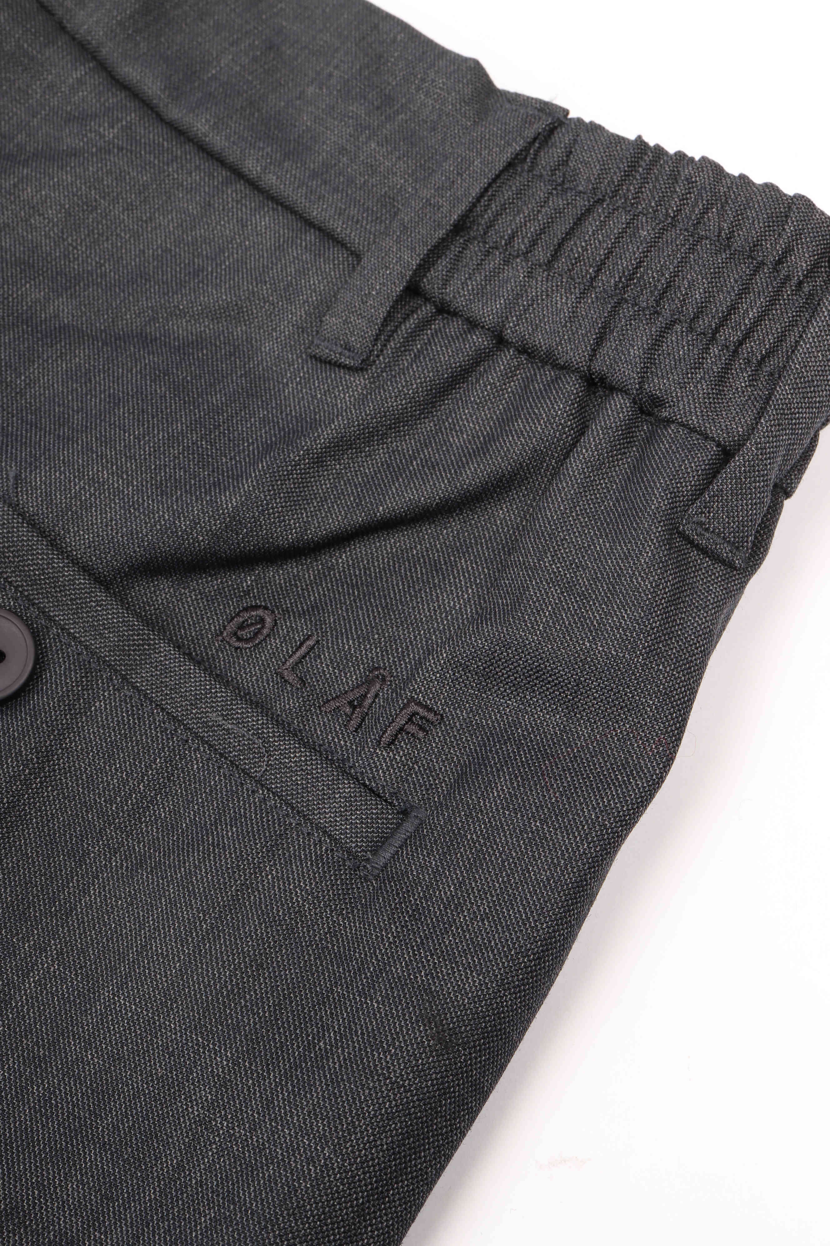 Reg. wool blend pl pant charcoal