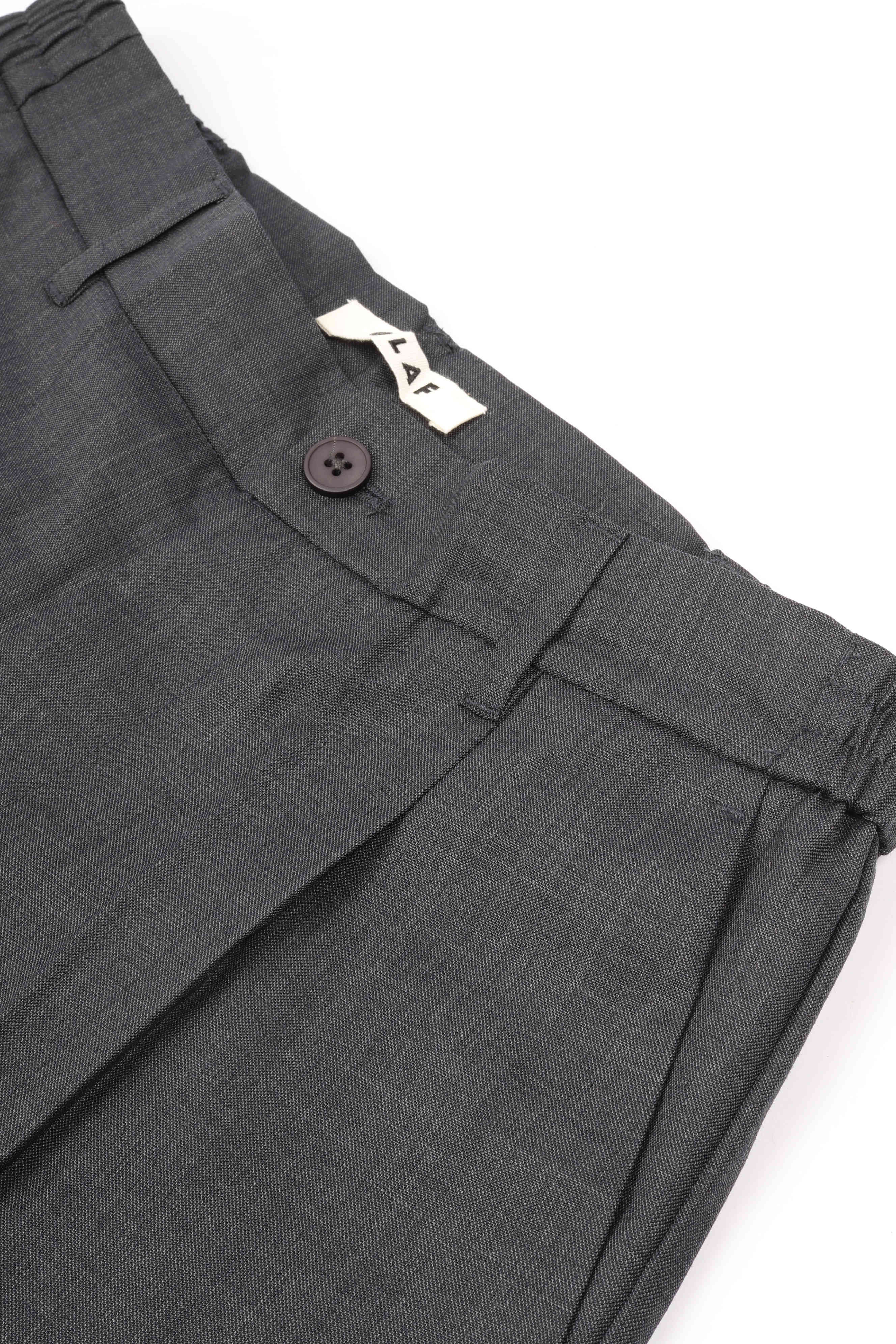 Reg. wool blend pl pant charcoal