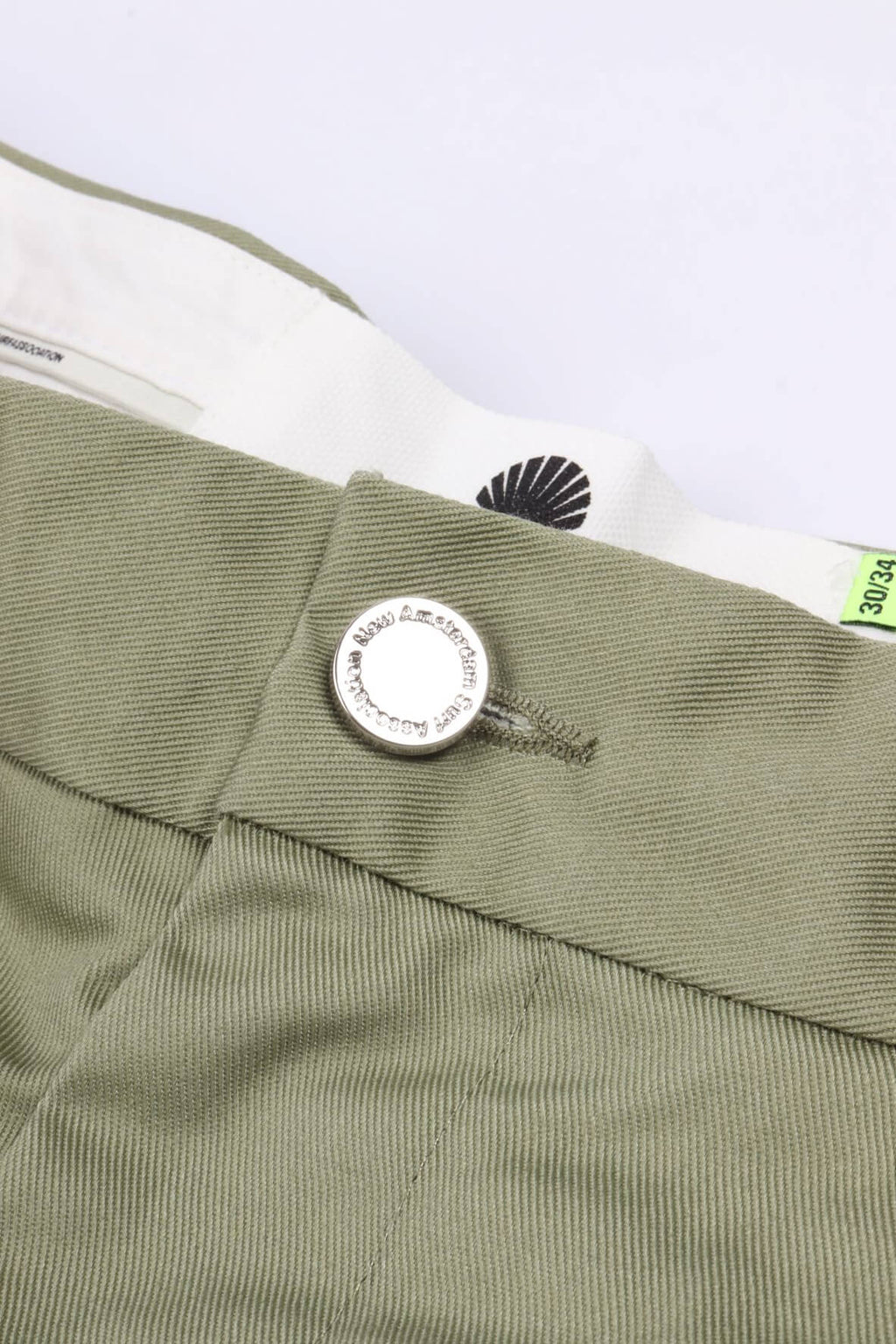 Reworked trousers stage green