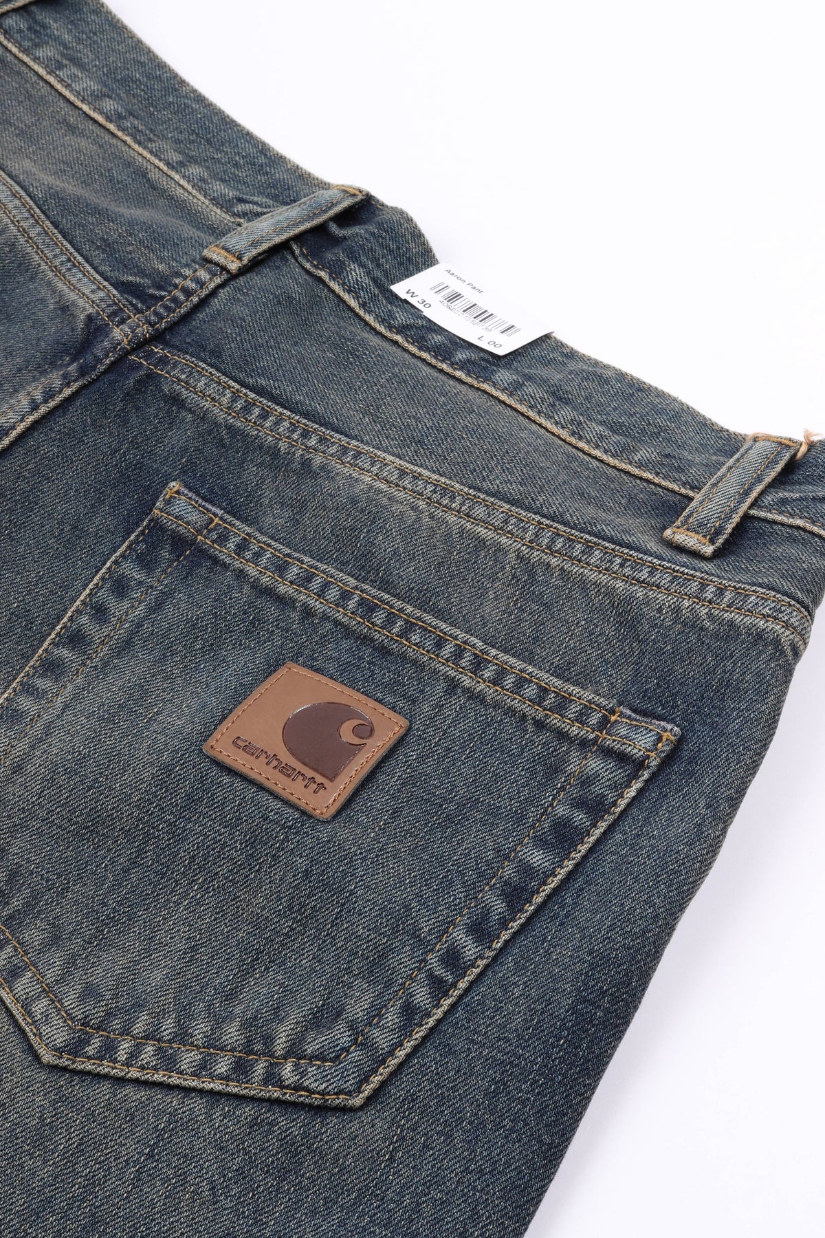 Aaron pant blue. mid worn