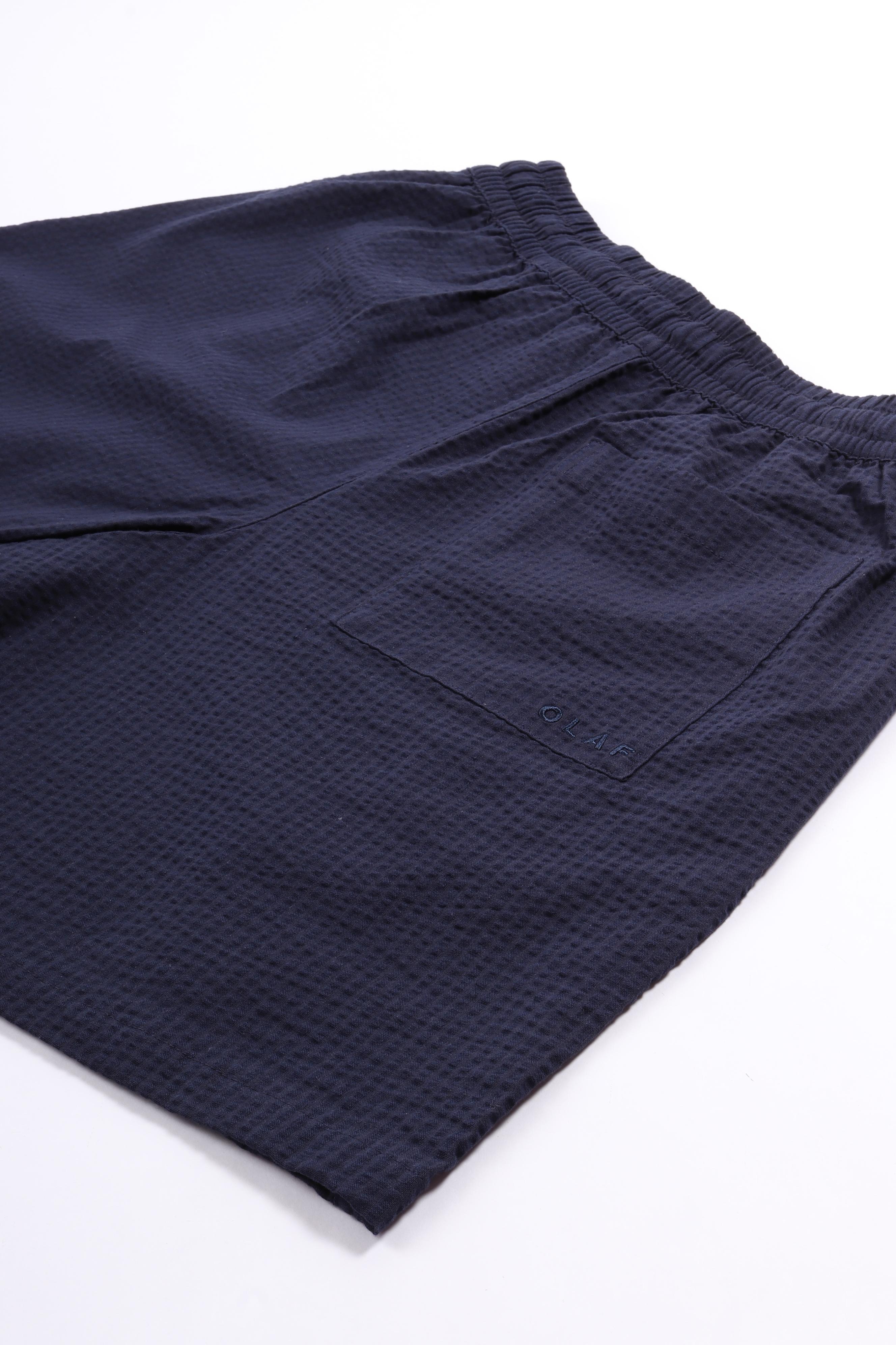 Seersucker shorts navy