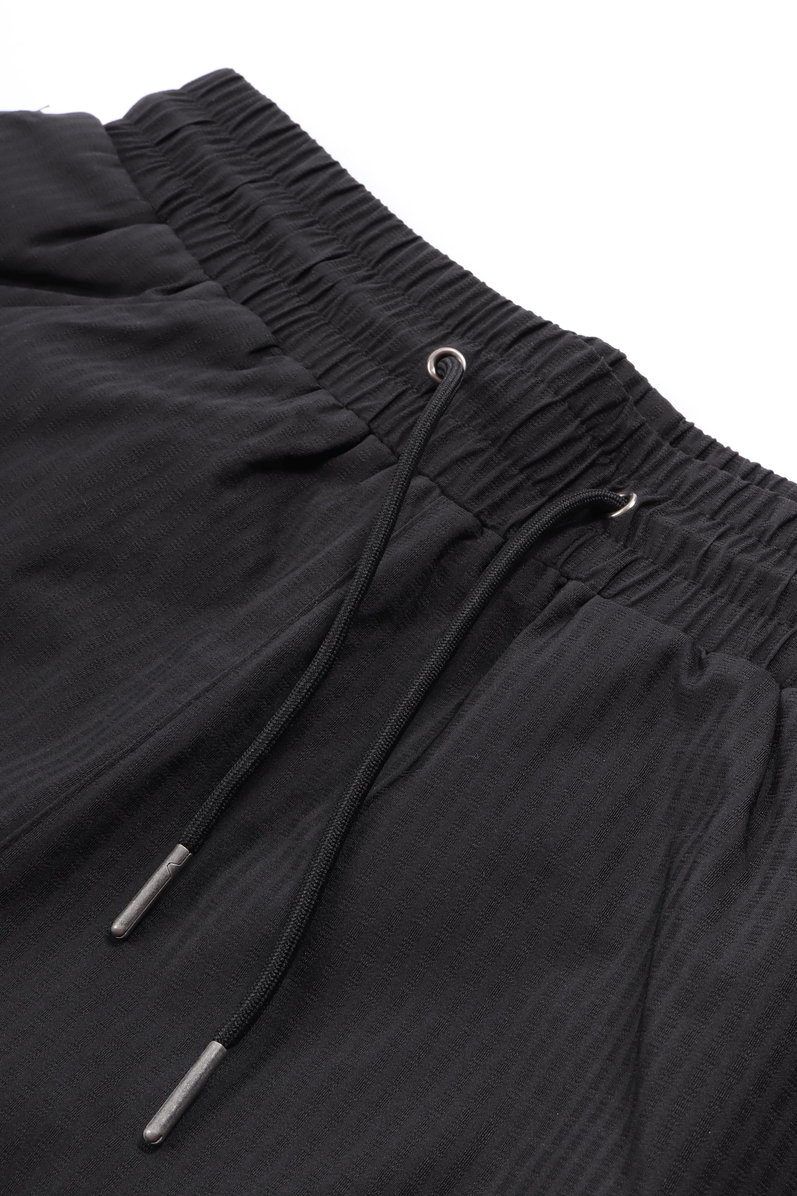 Texture regular swim shorts black