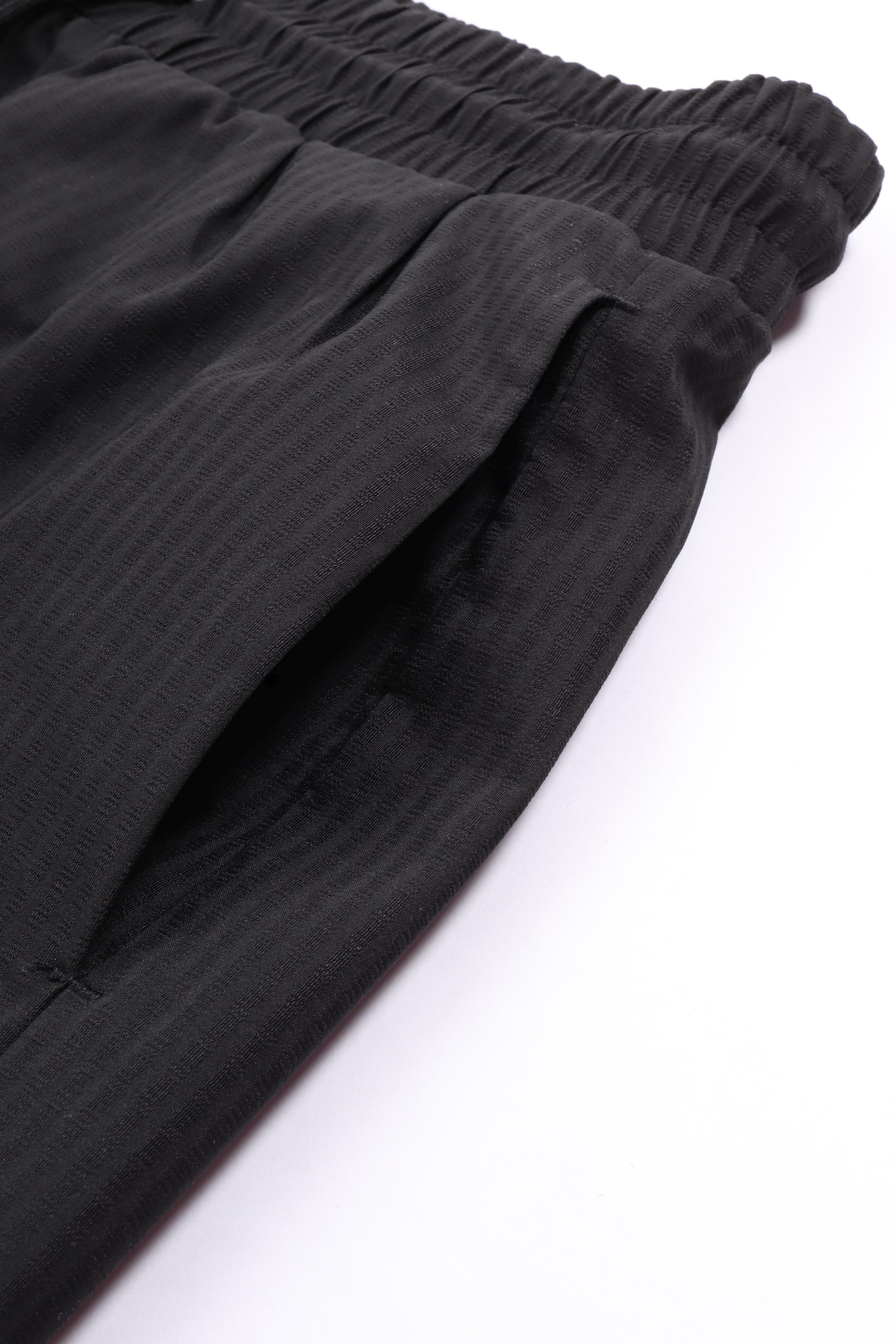 Texture regular swim shorts black