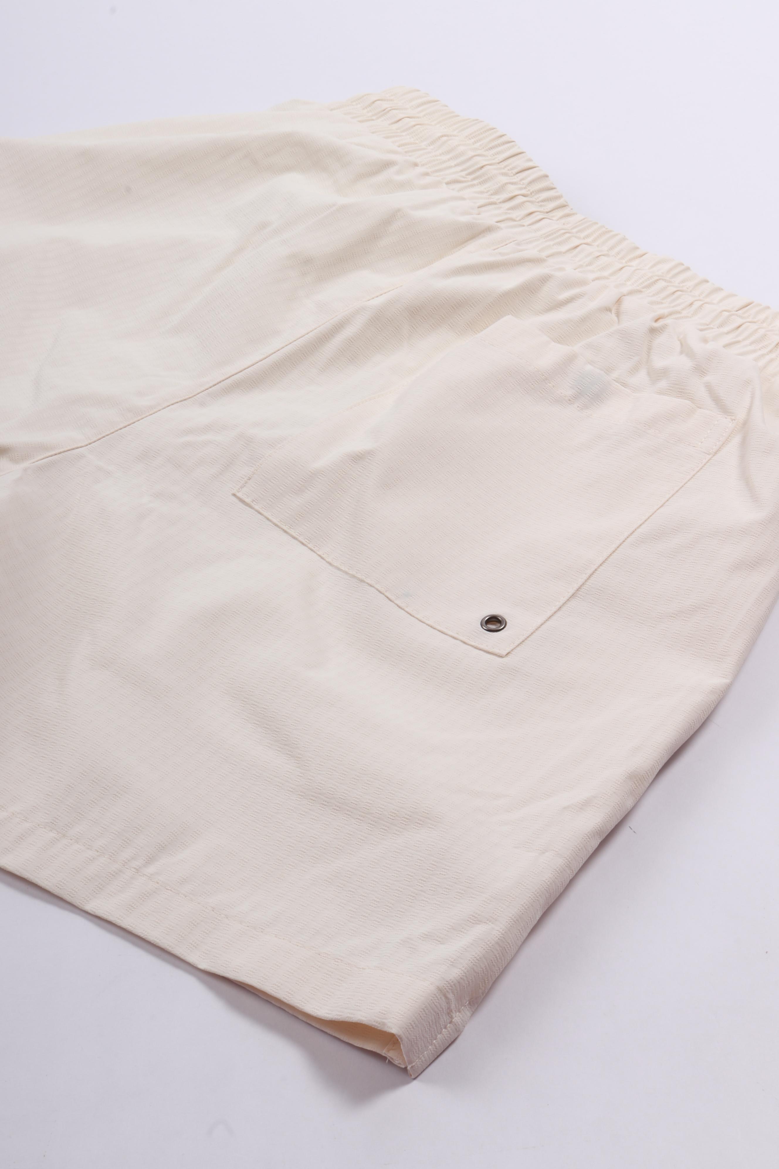 Texture regular swim shorts offwhite