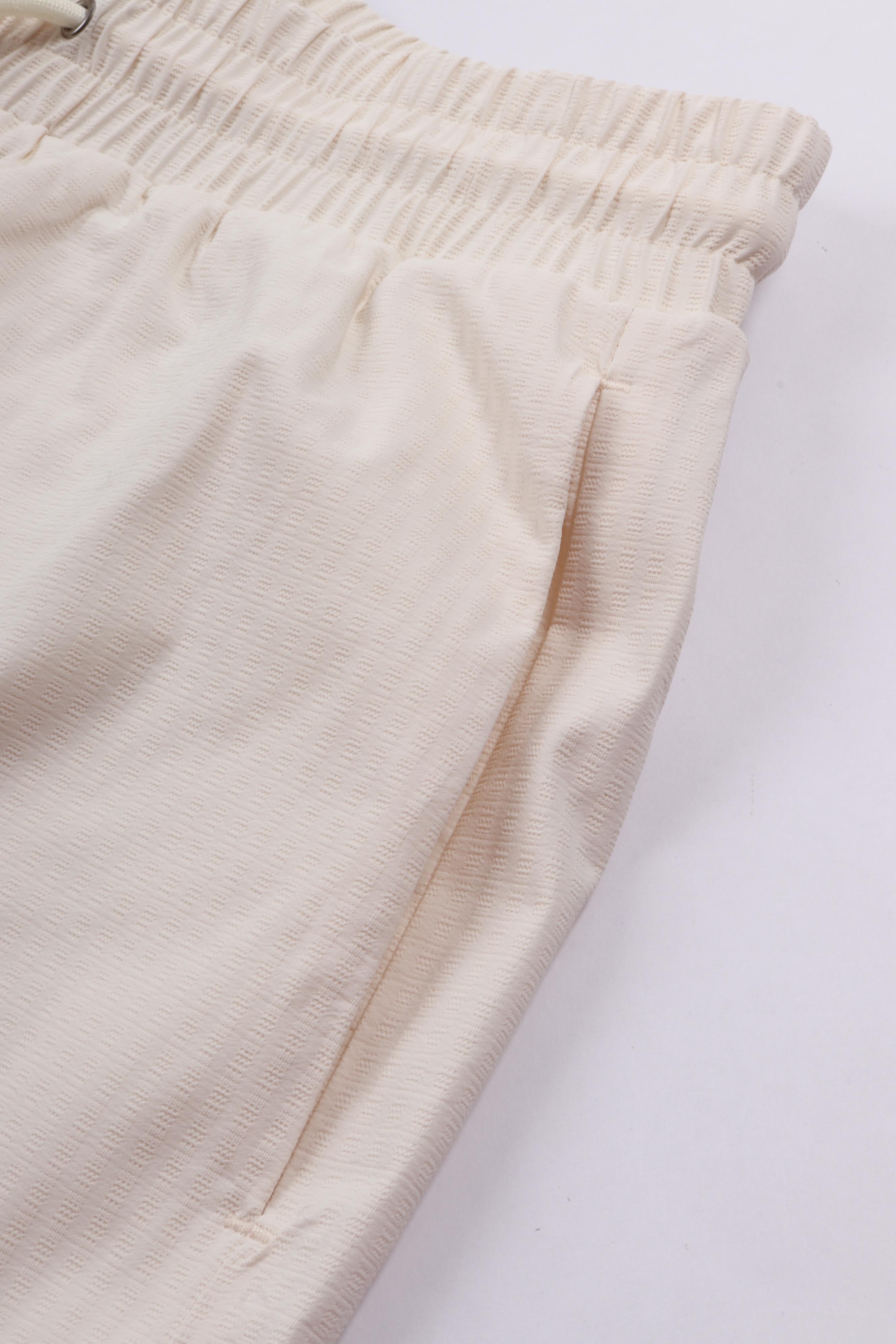 Texture regular swim shorts offwhite