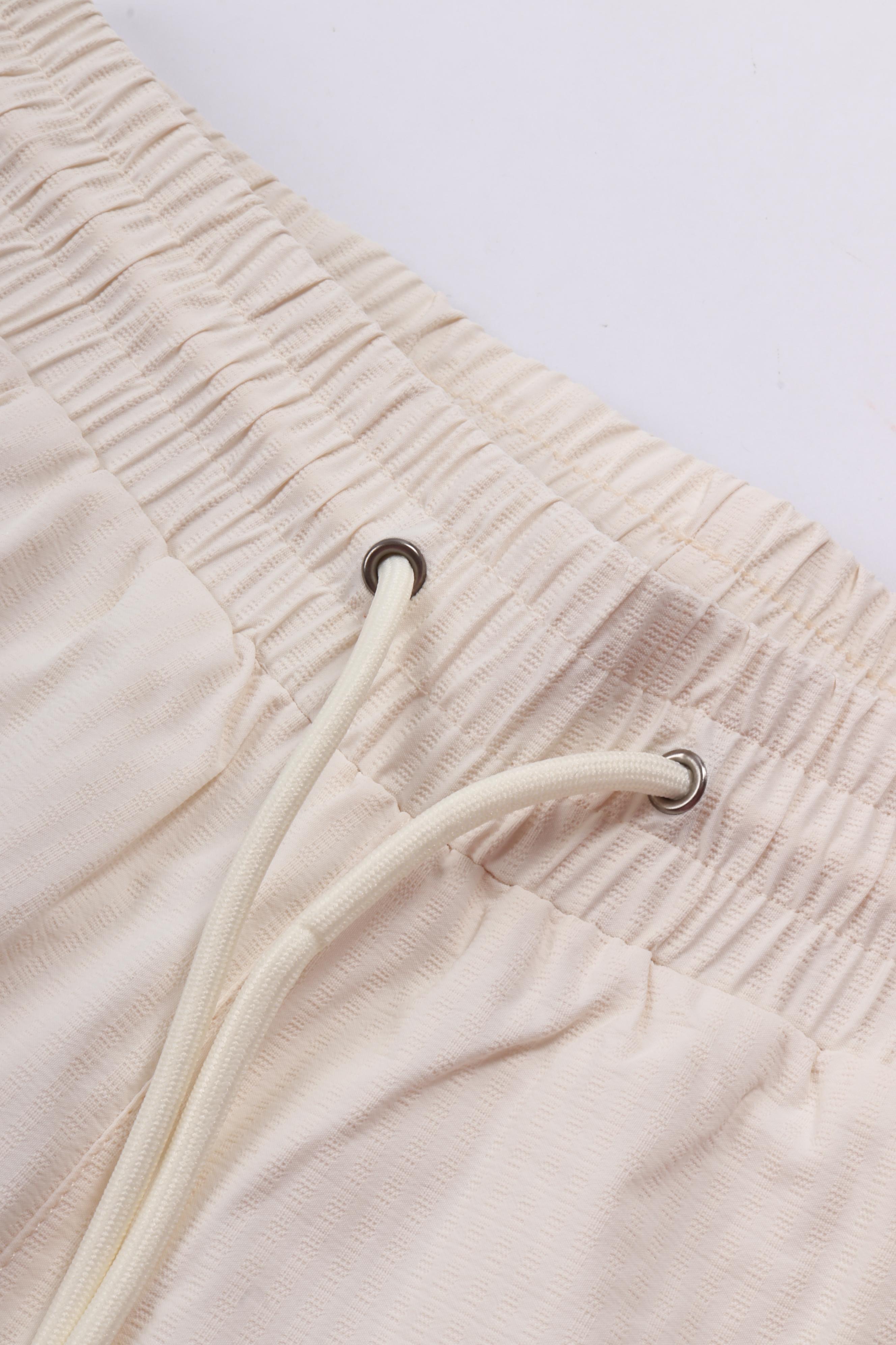 Texture regular swim shorts offwhite