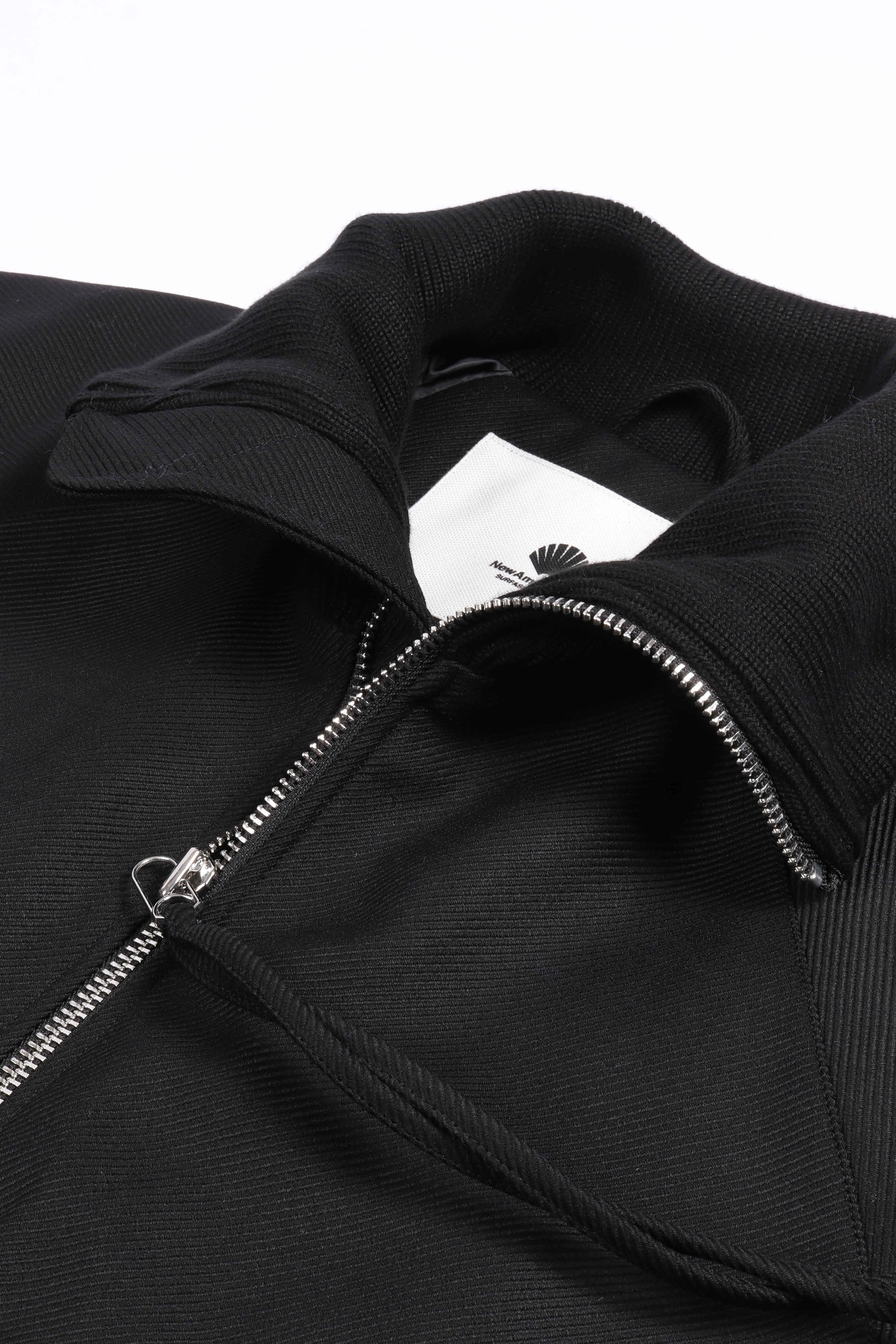Wool bomber jacke black
