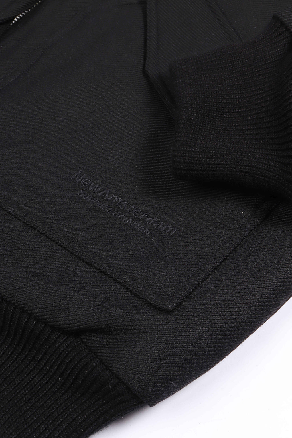 Wool bomber jacke black