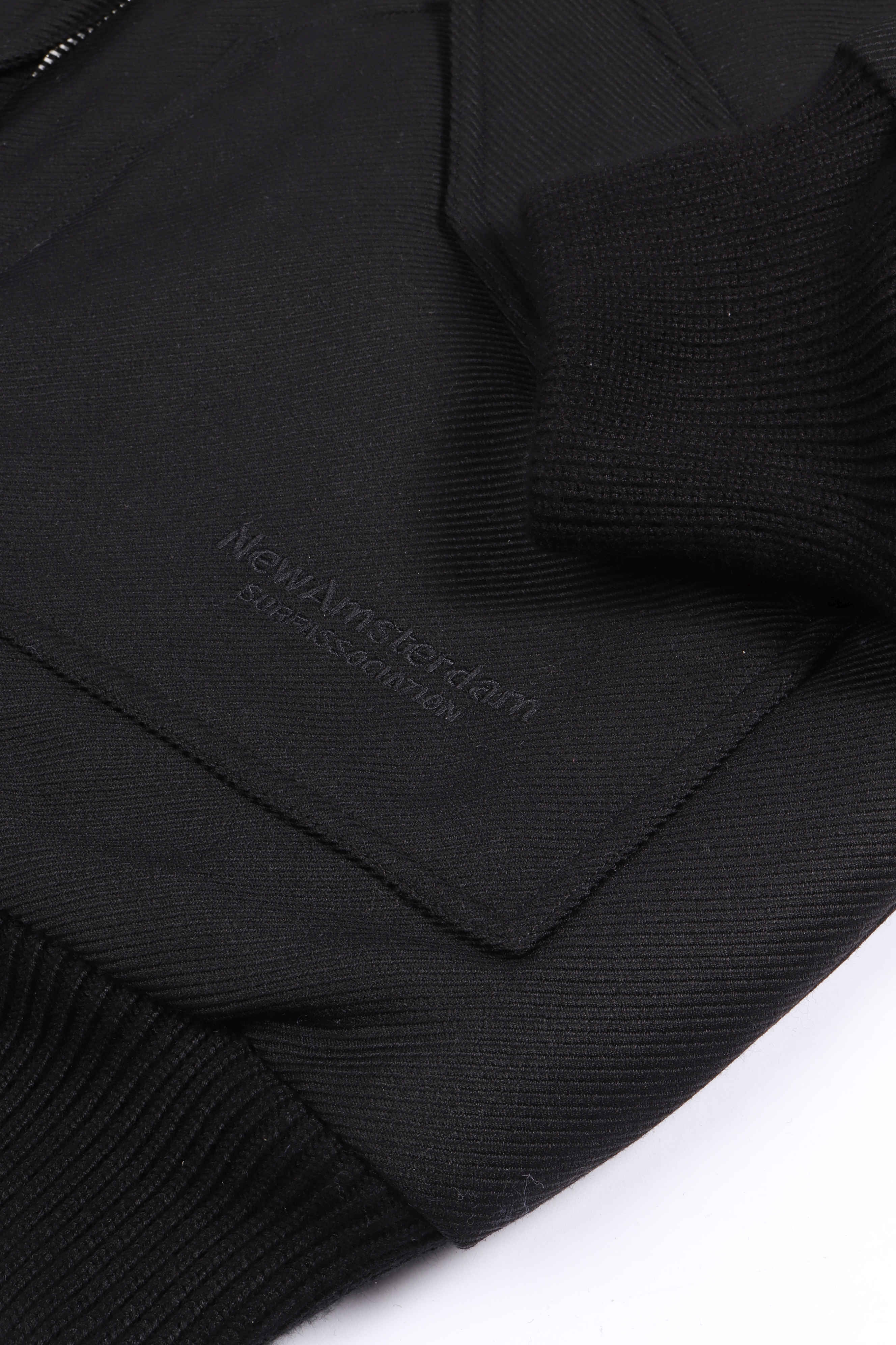 Wool bomber jacke black