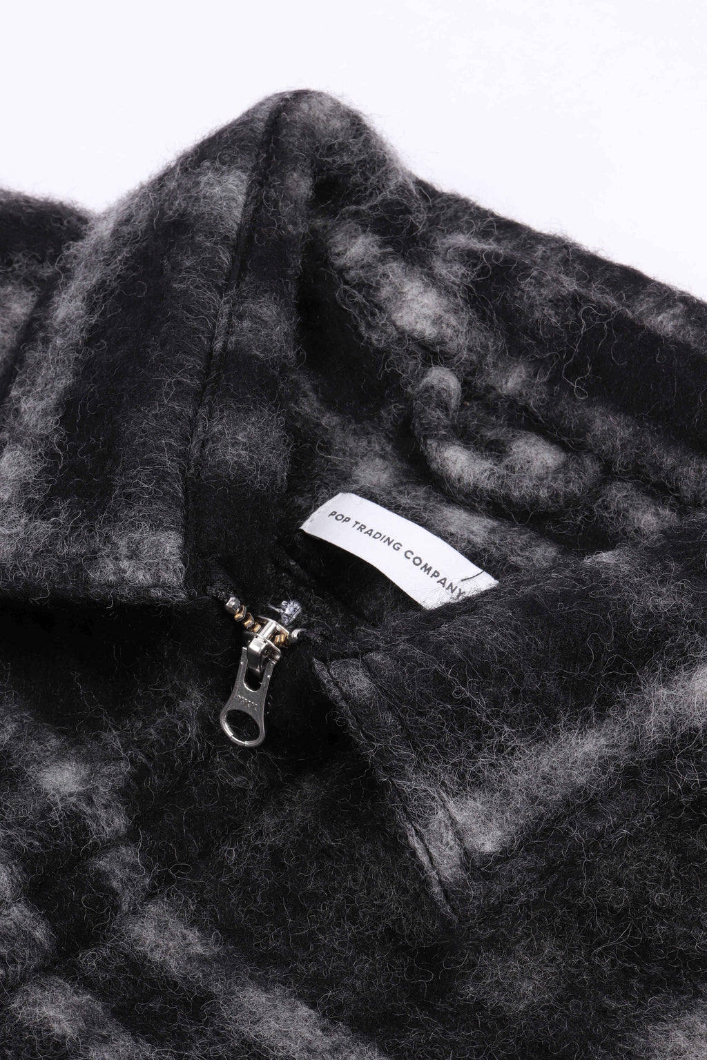Checked wool shir black / charcoal