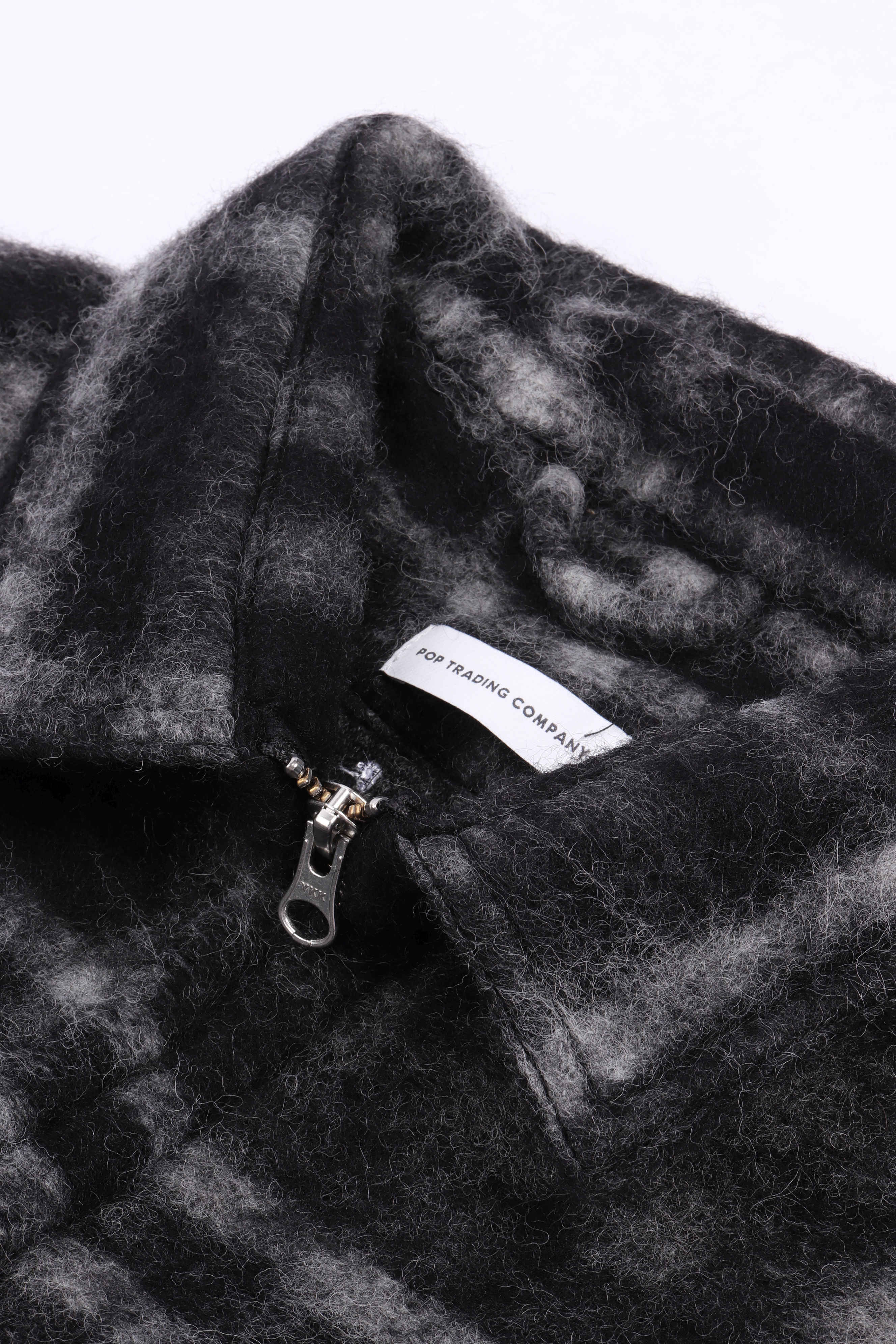 Checked wool shir black / charcoal