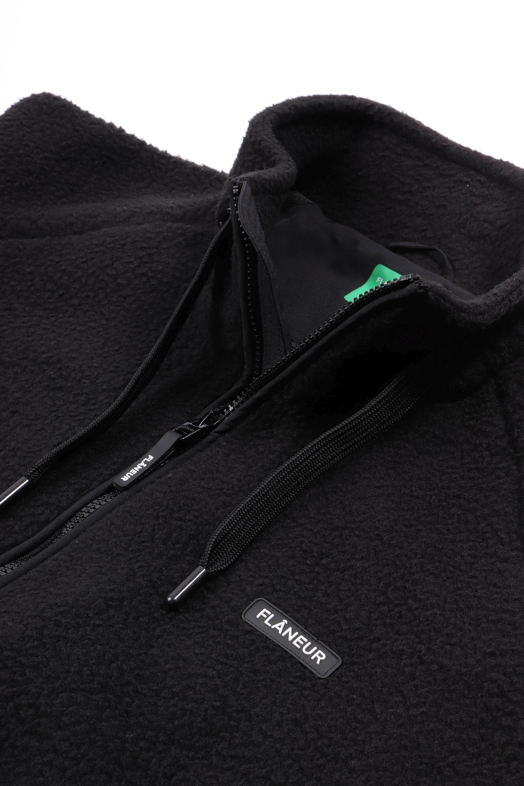 Frosted badge fleece jacket black
