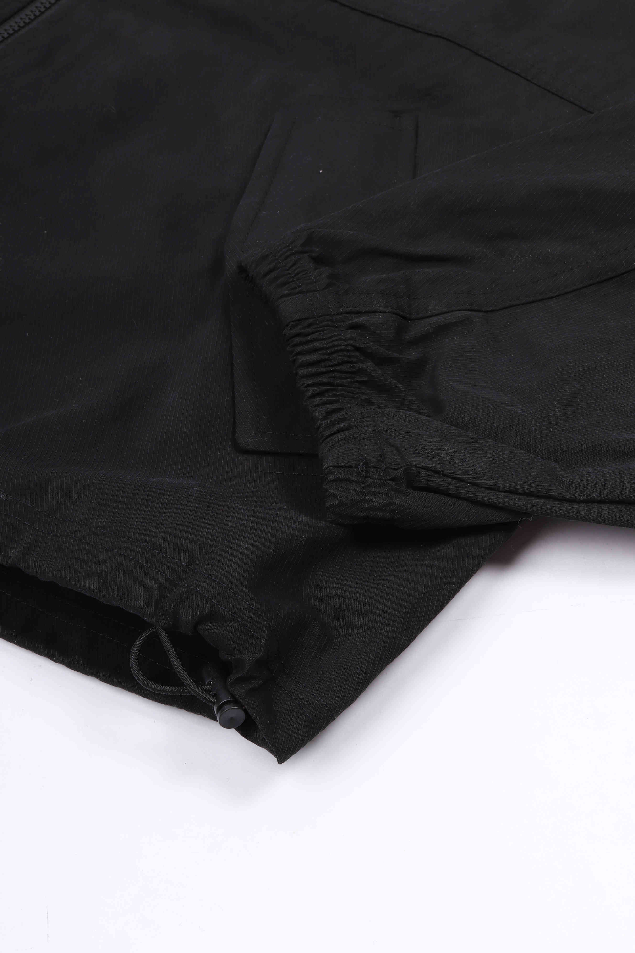 Technical twill windbreaker charcoal