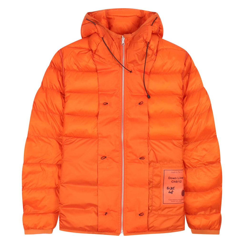 Down liner hooded brick orange