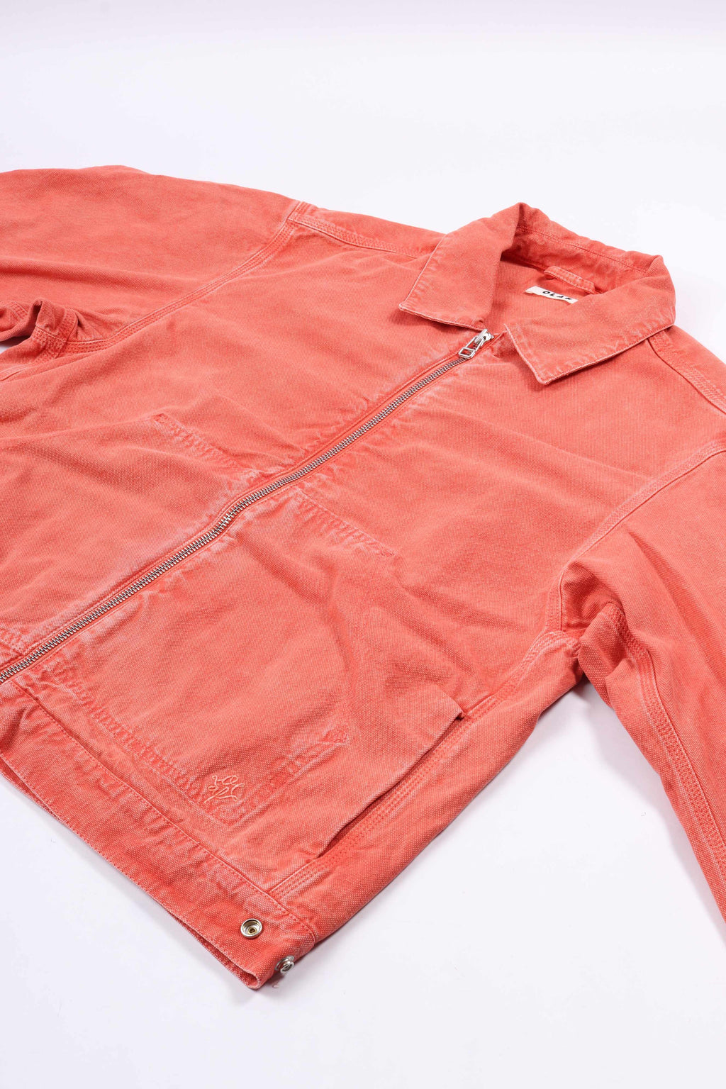 Washed canvas jacket burnt coral