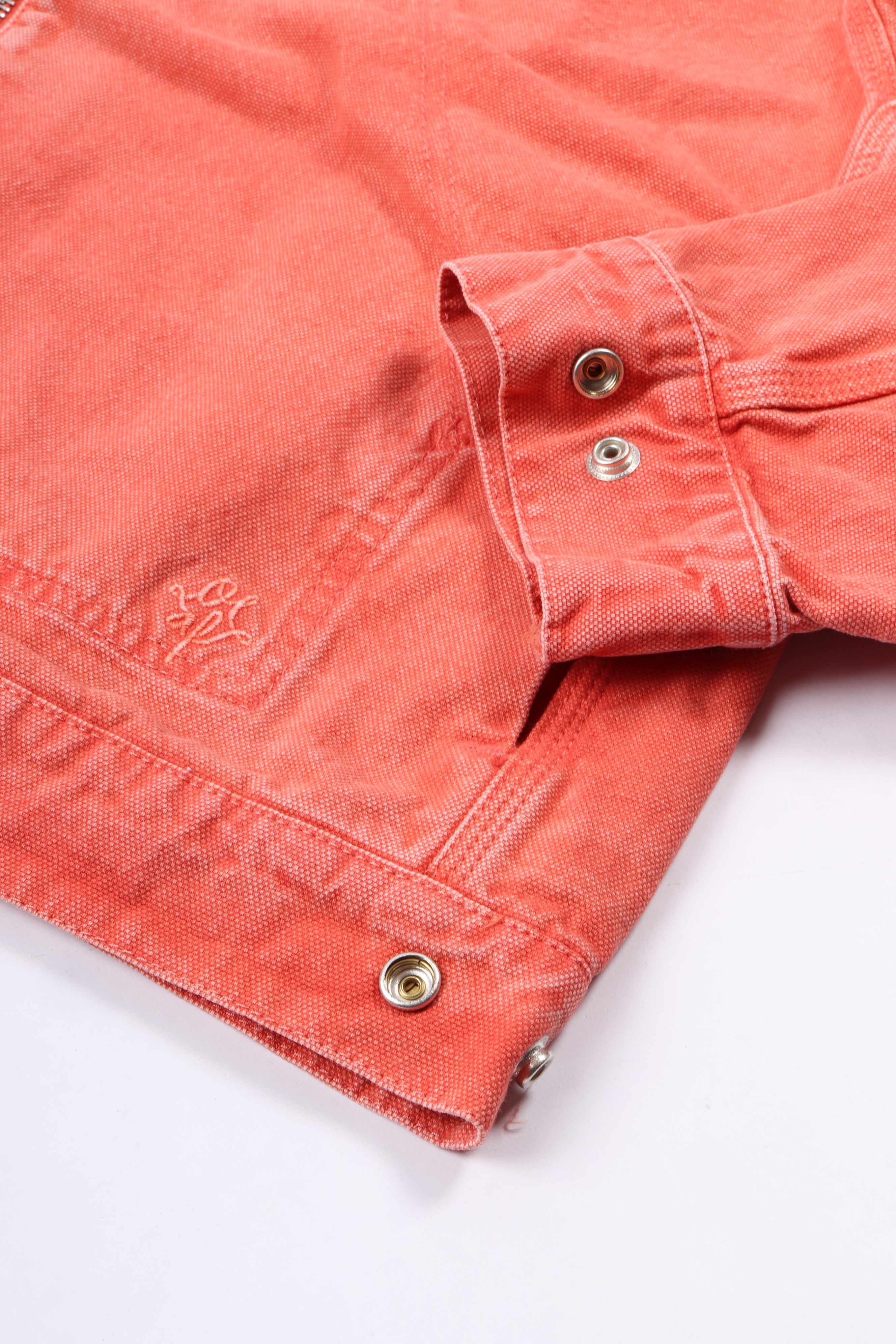 Washed canvas jacket burnt coral
