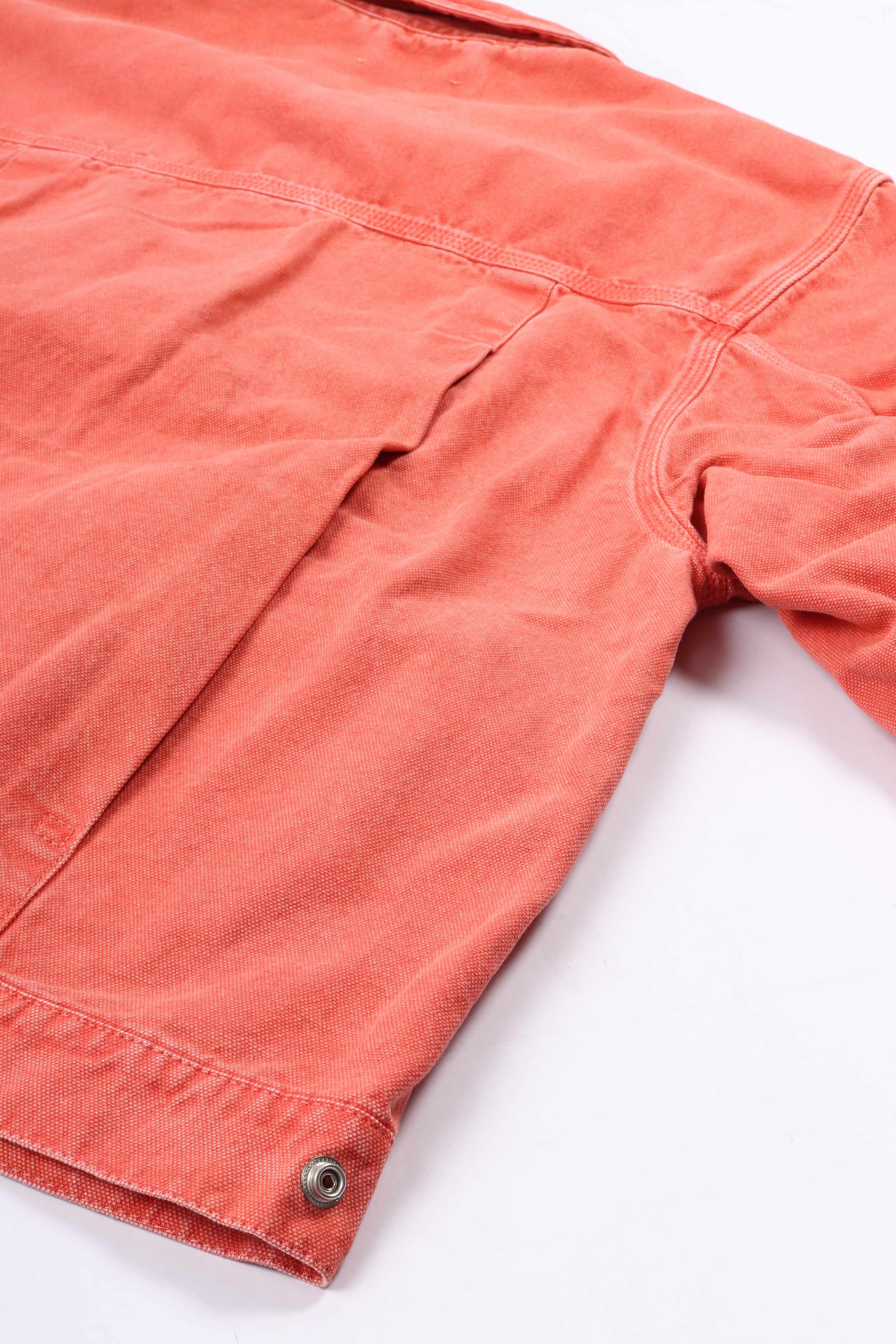Washed canvas jacket burnt coral
