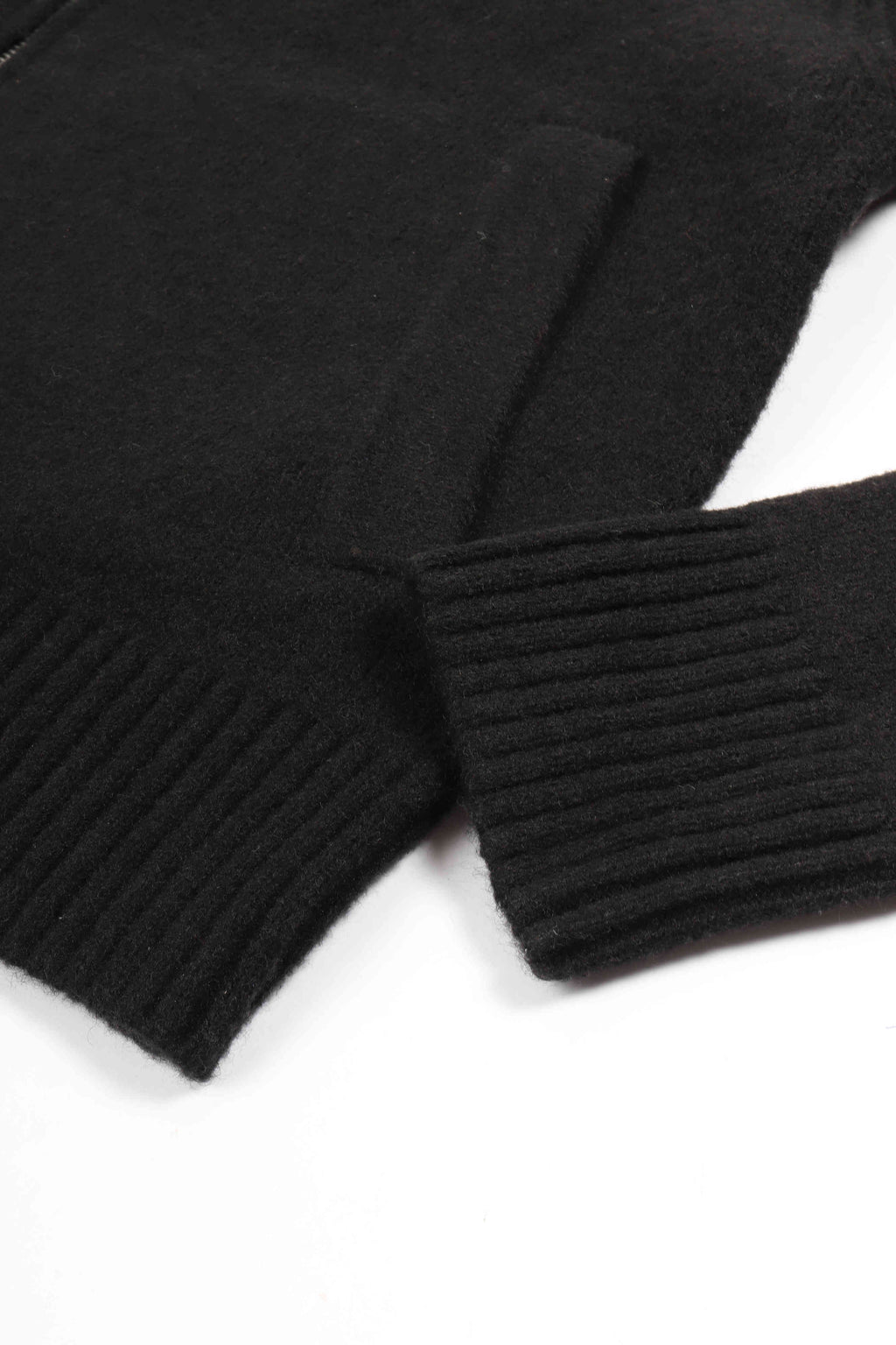 Zip thr. knitted black