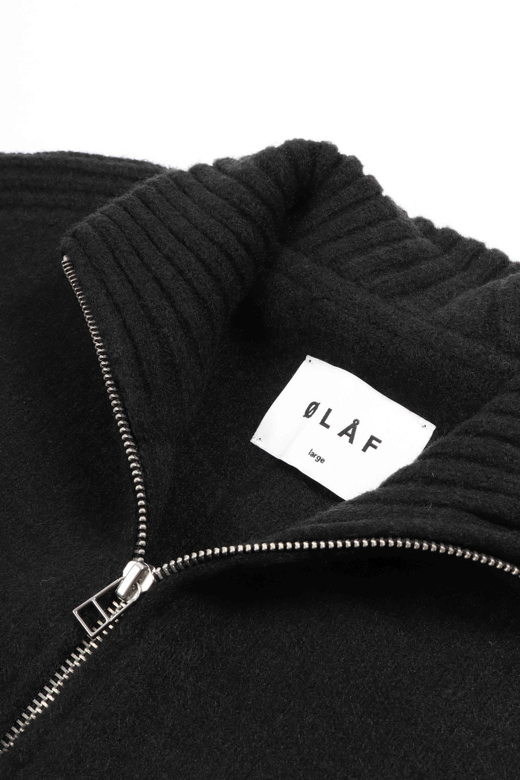 Zip thr. knitted black