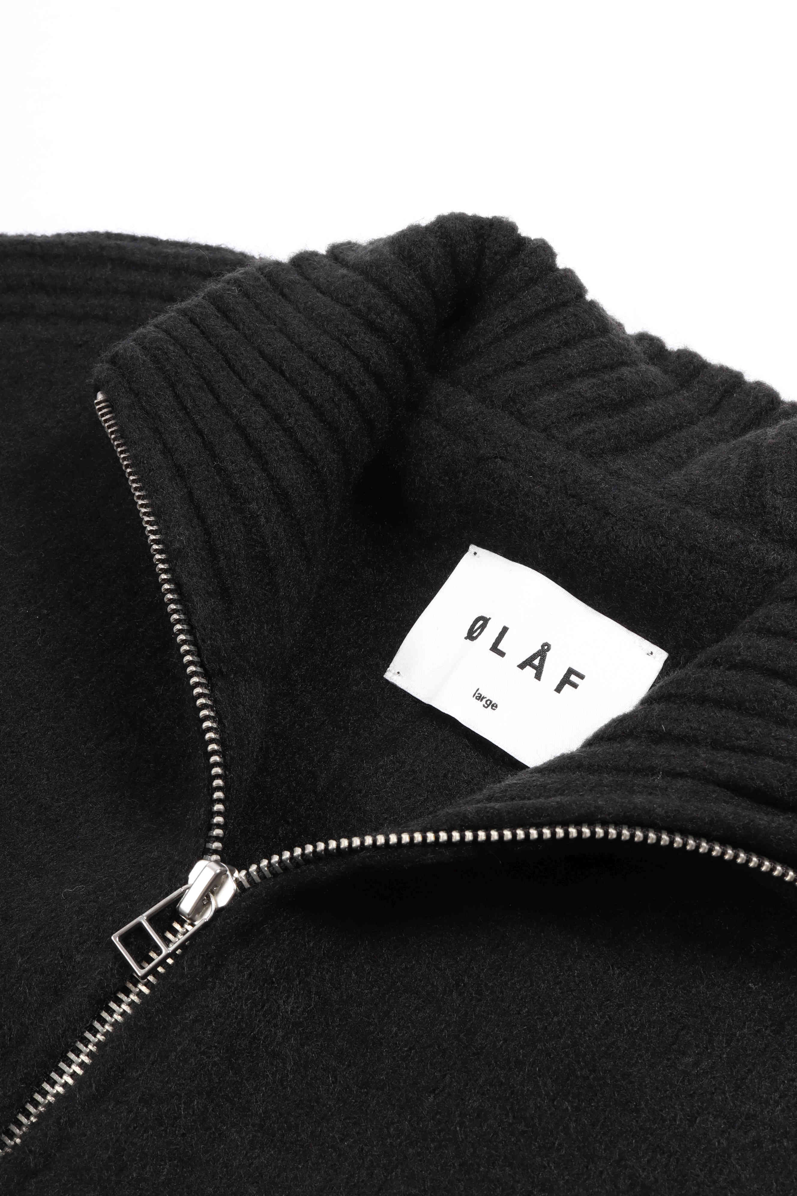 Zip thr. knitted black