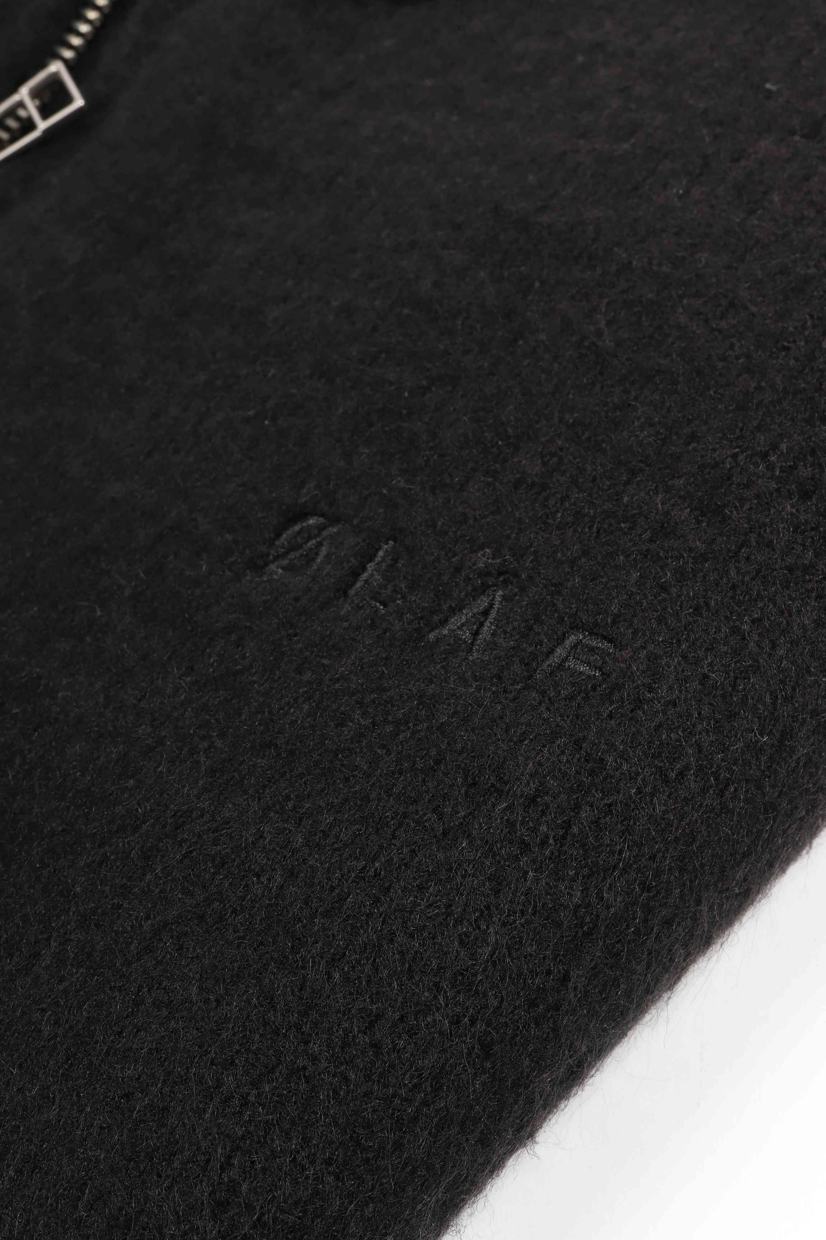 Zip thr. knitted black