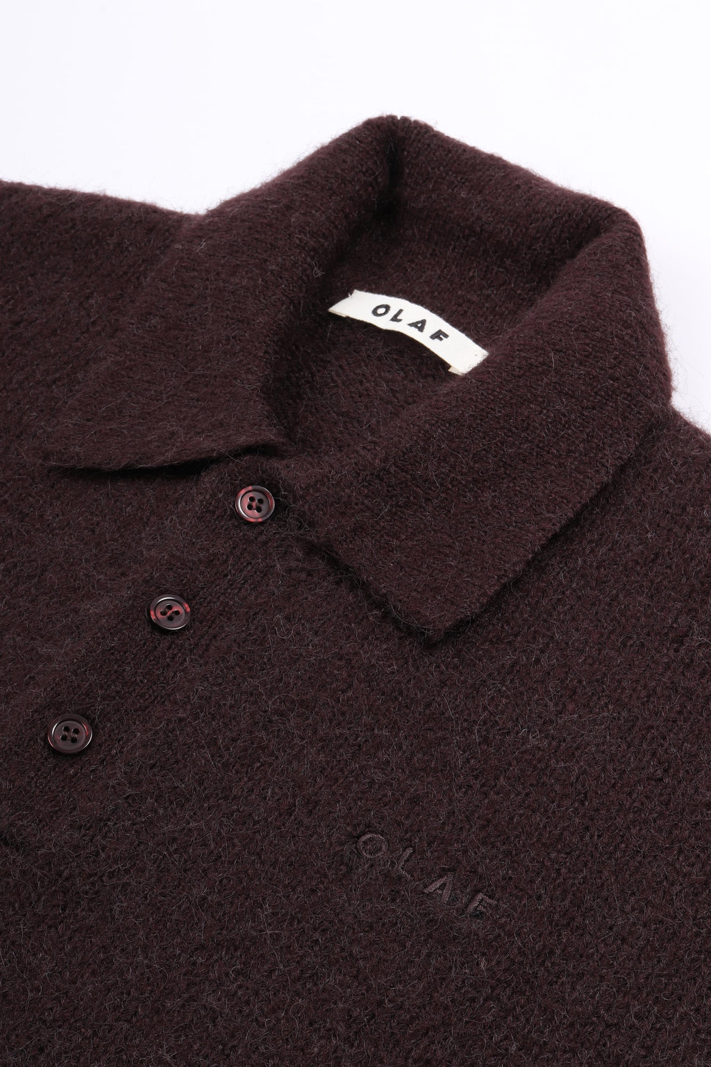 Oversized knitte polo chocolateplum