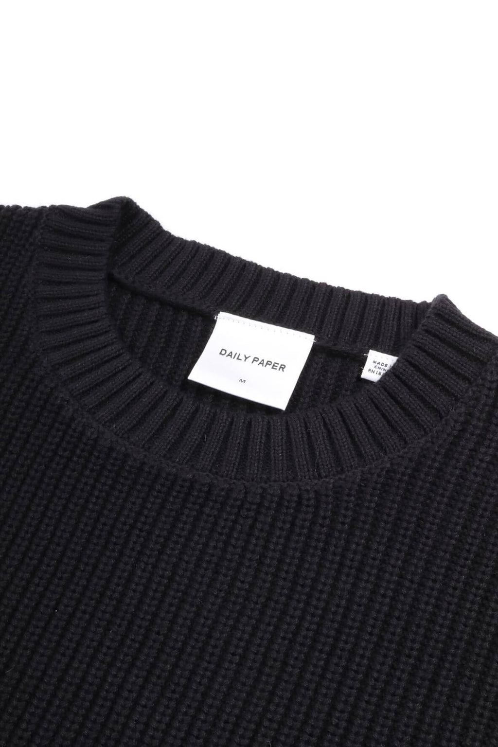 Band knit sweater black