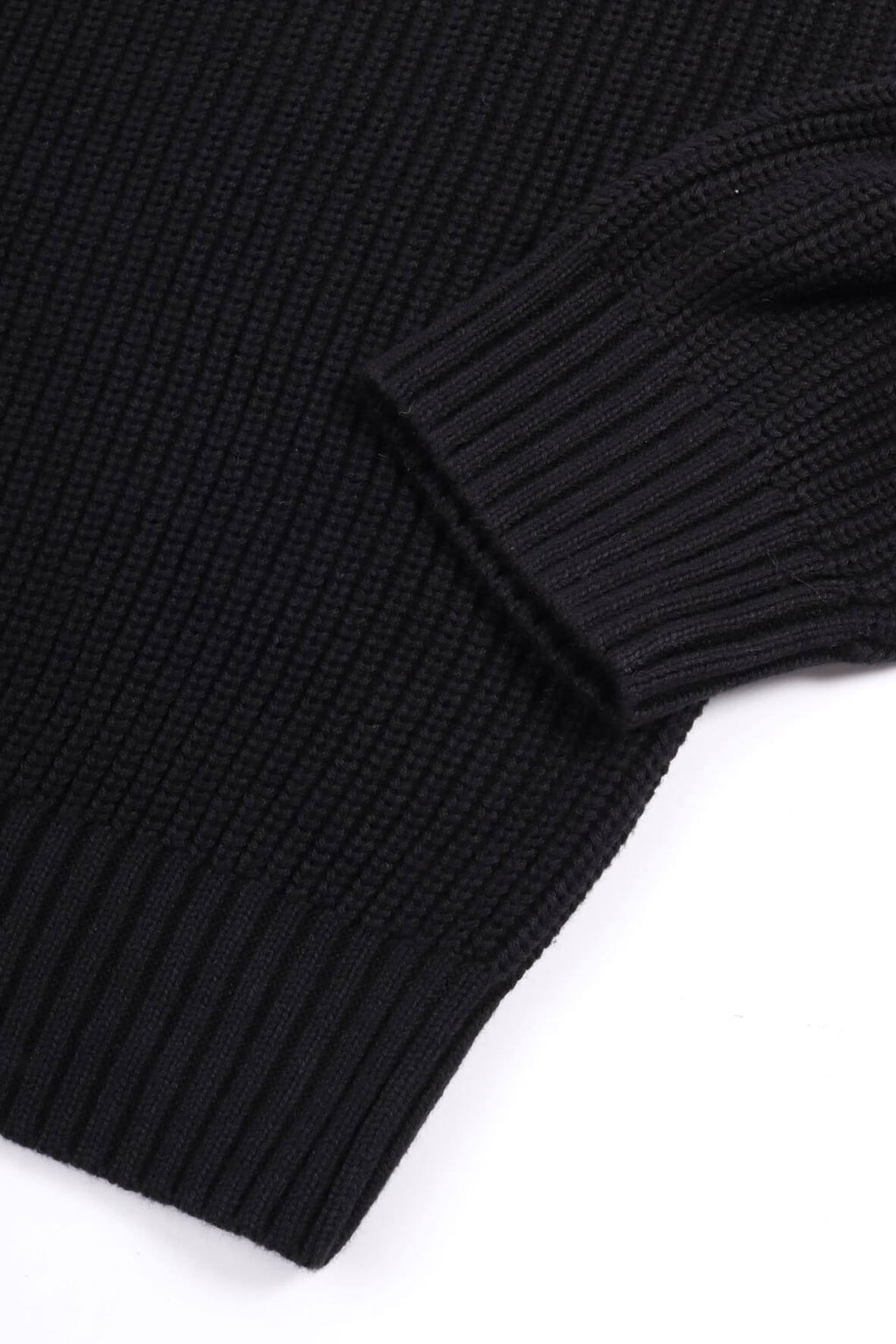 Band knit sweater black
