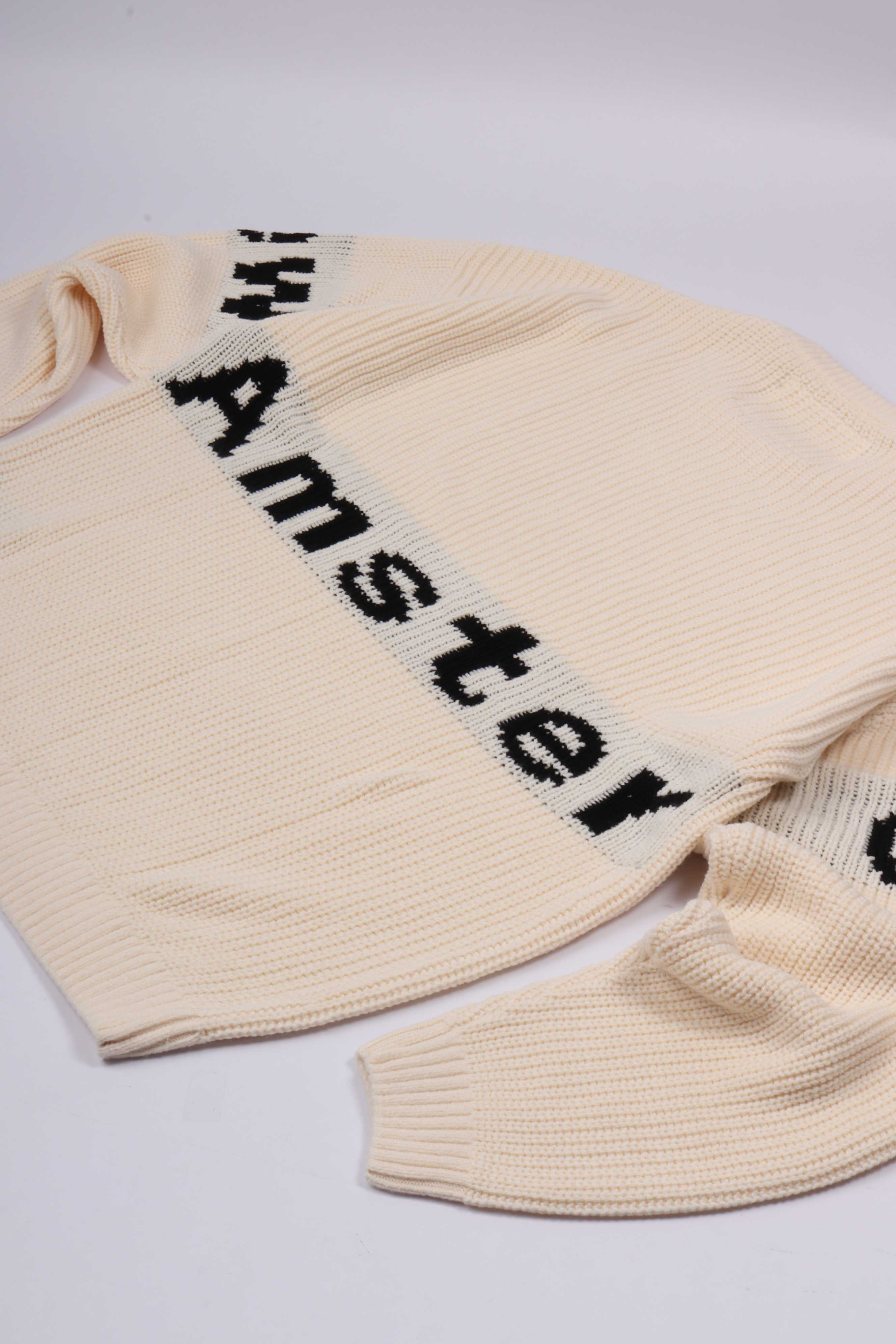 Name crew knit ecru - black