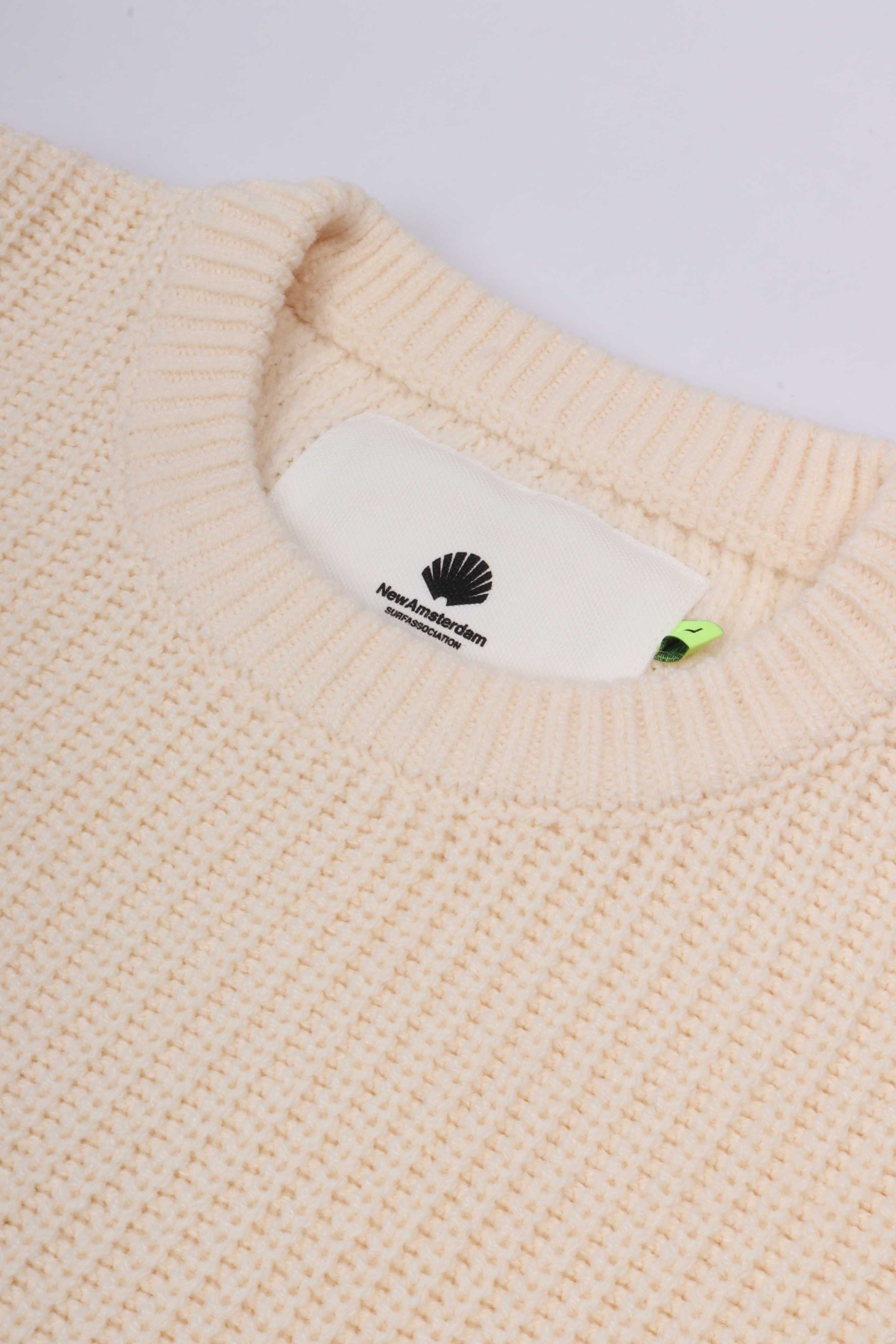 Name crew knit ecru - black