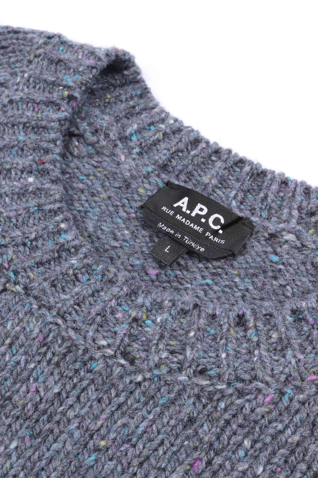 Pull col rond iac blue grey