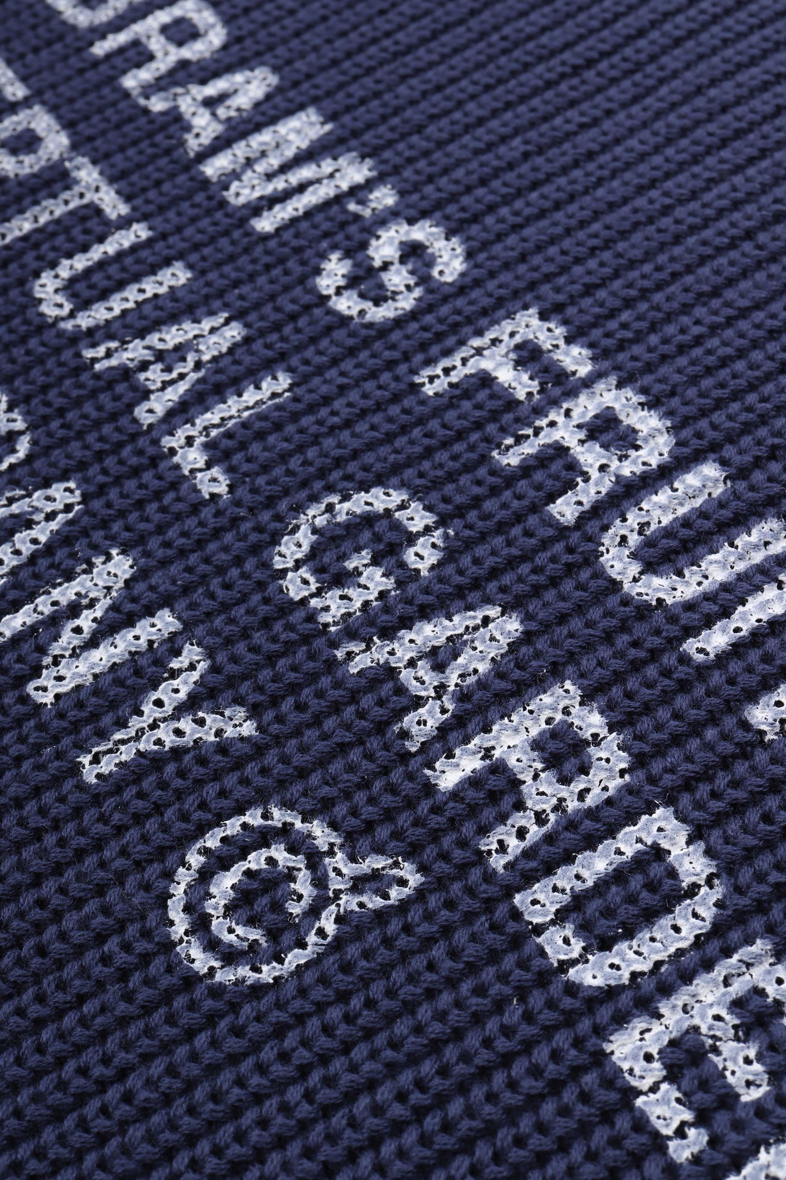 Stamp knit navy