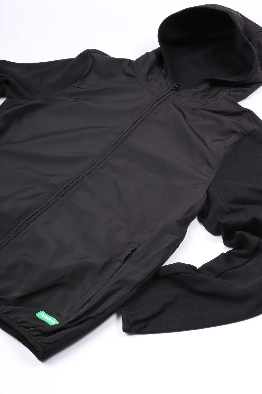 Badge tech zip up black