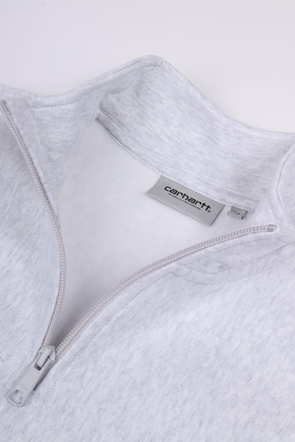 Half zip a script ash heather