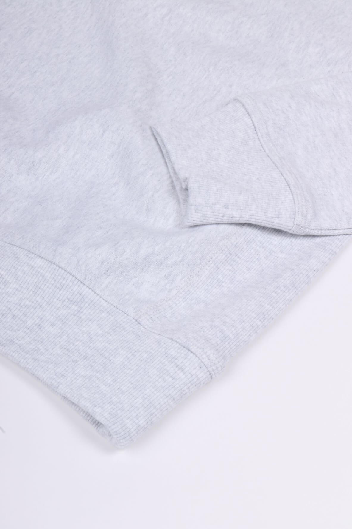 Half zip a script ash heather