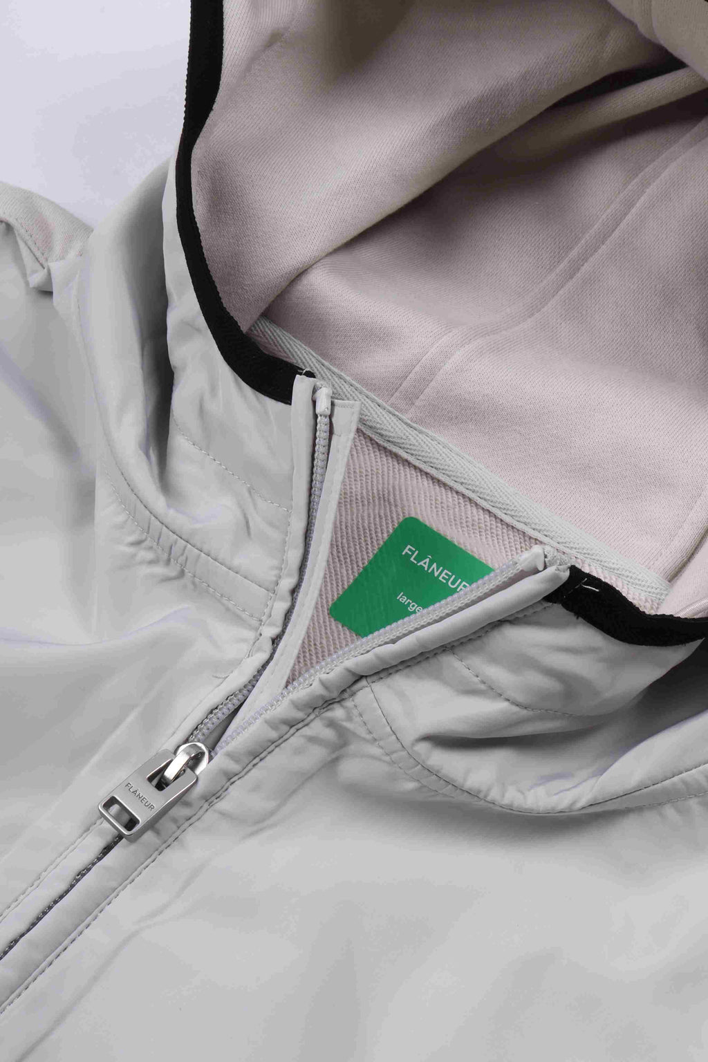 Badge tech zip up light grey