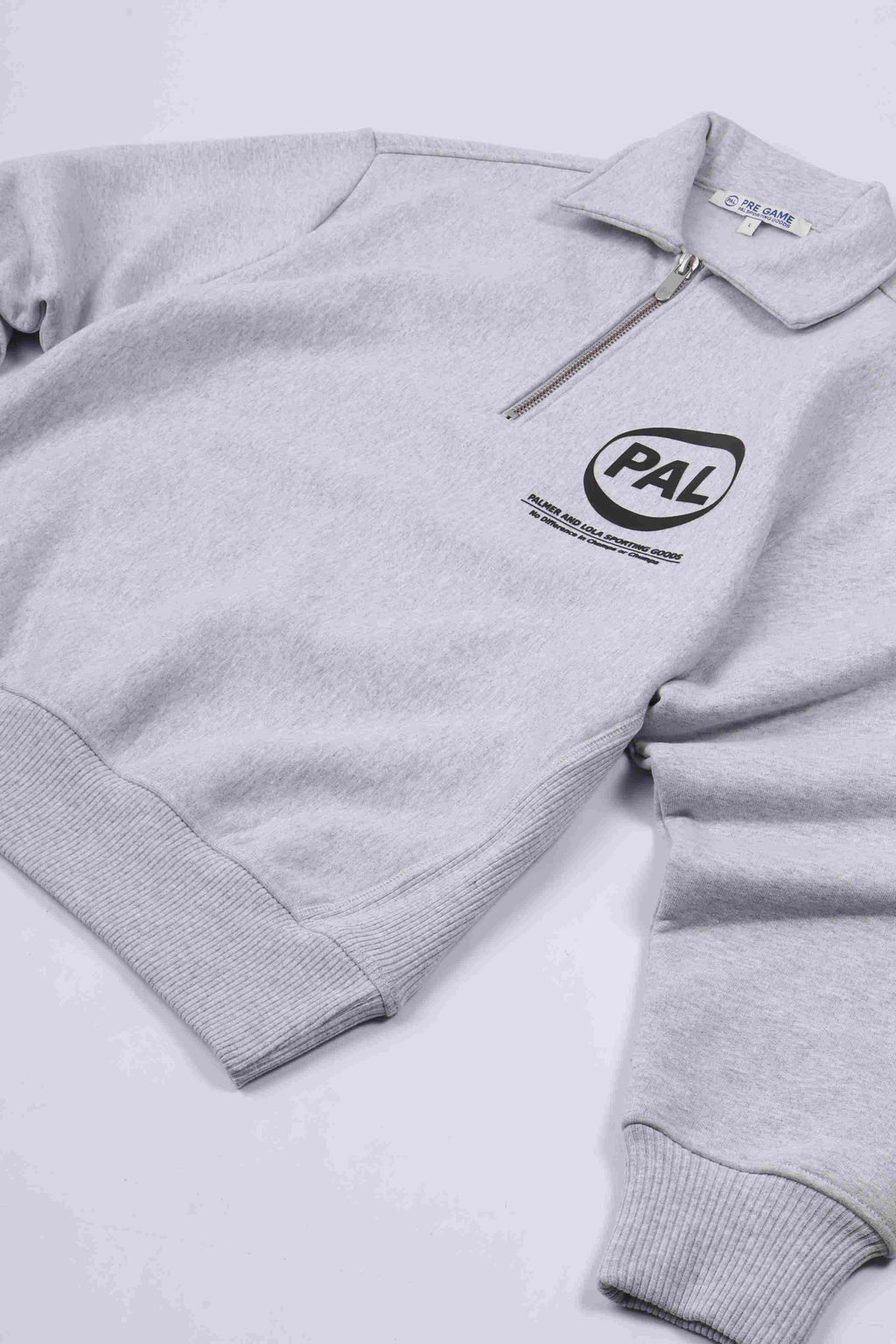 Pre game half zip light grey