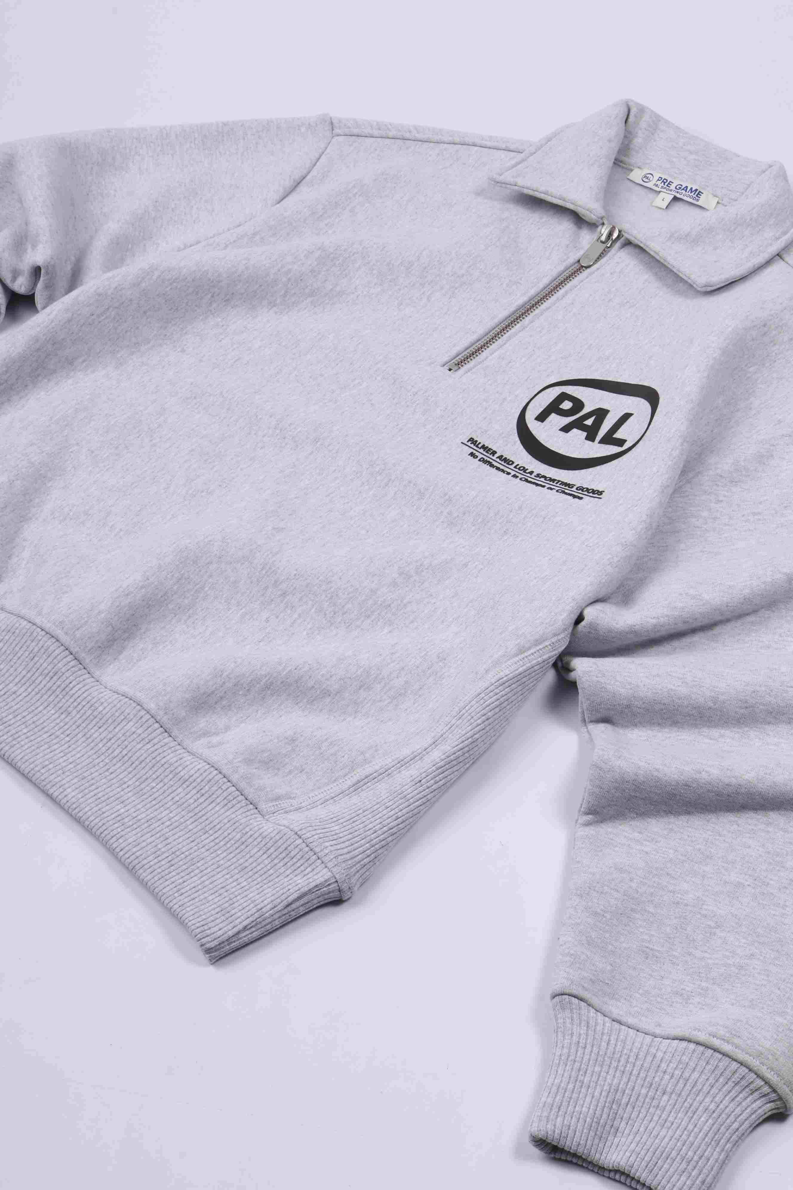 Pre game half zip light grey