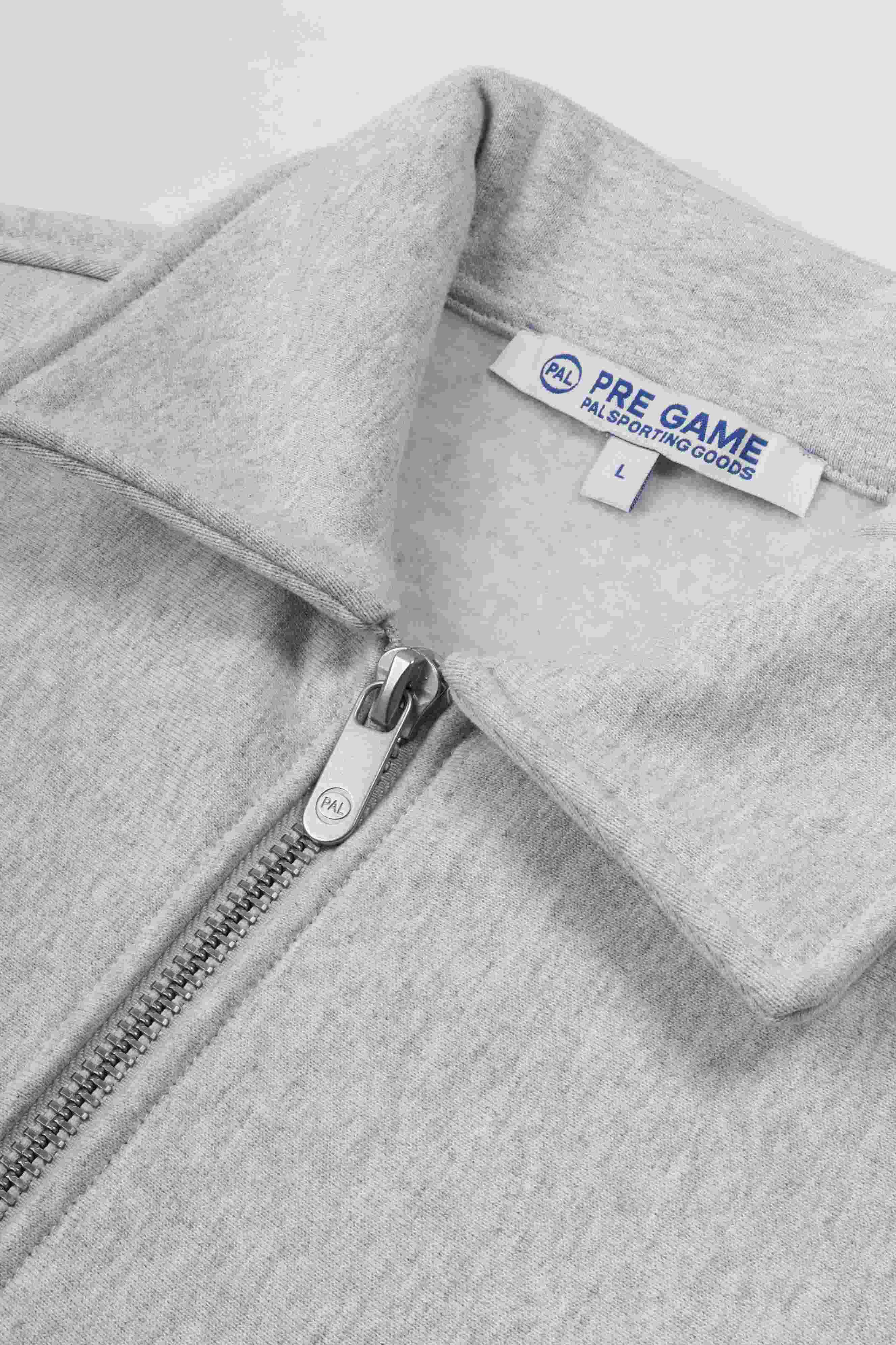 Pre game half zip light grey