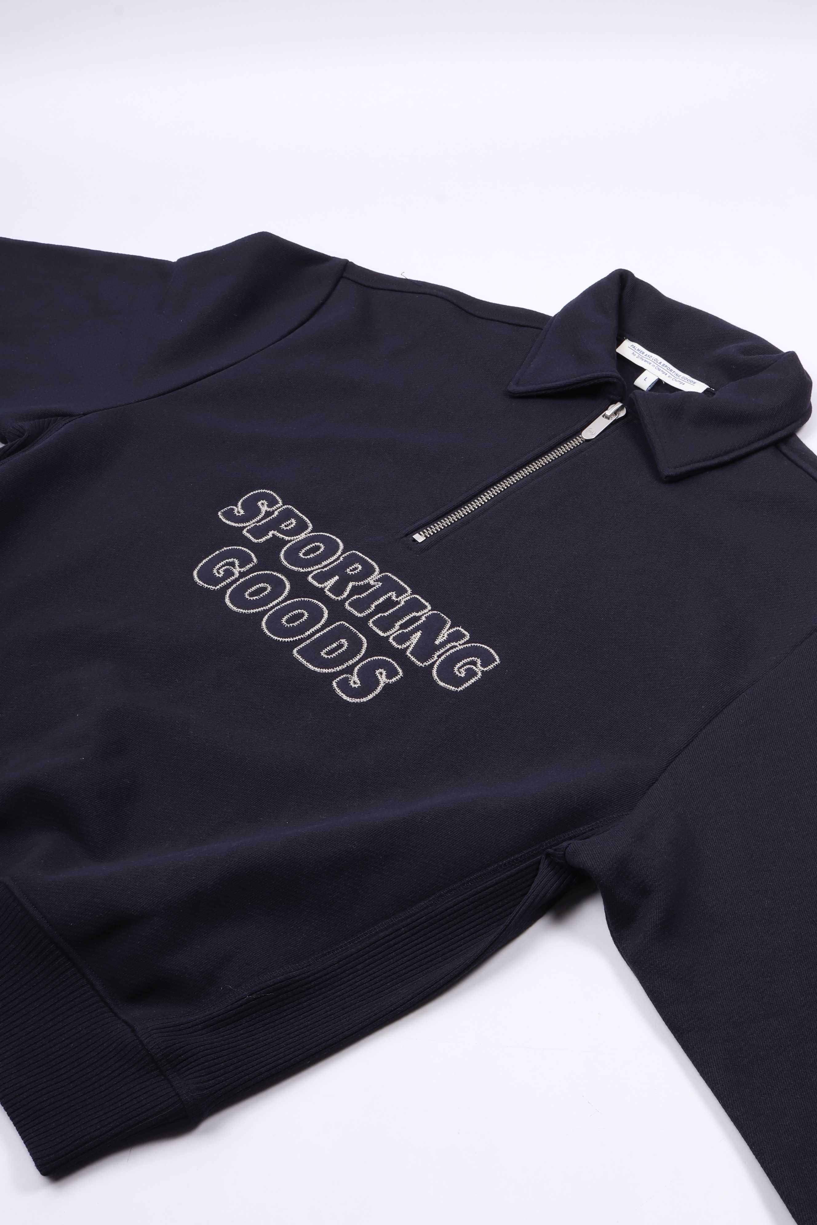Swing for the fences half zip navy