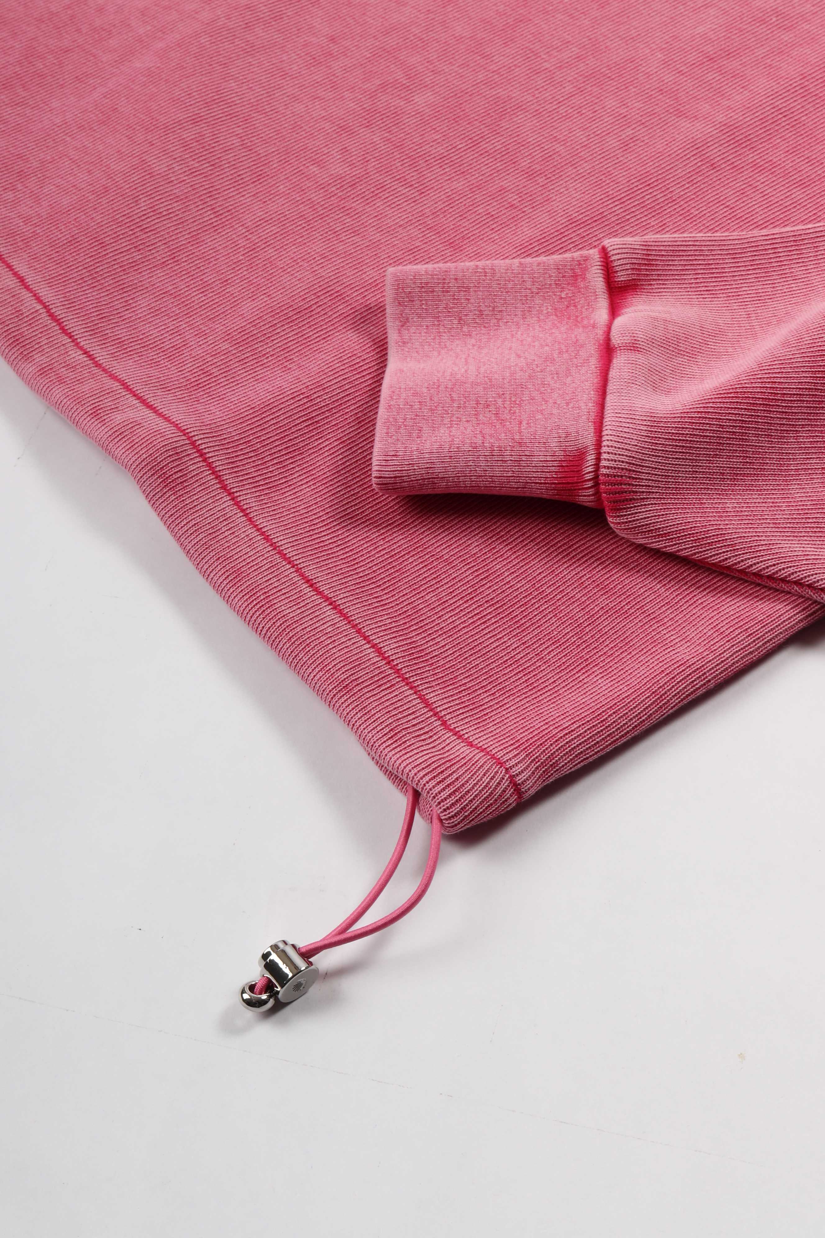 Plate half-zip washed pink