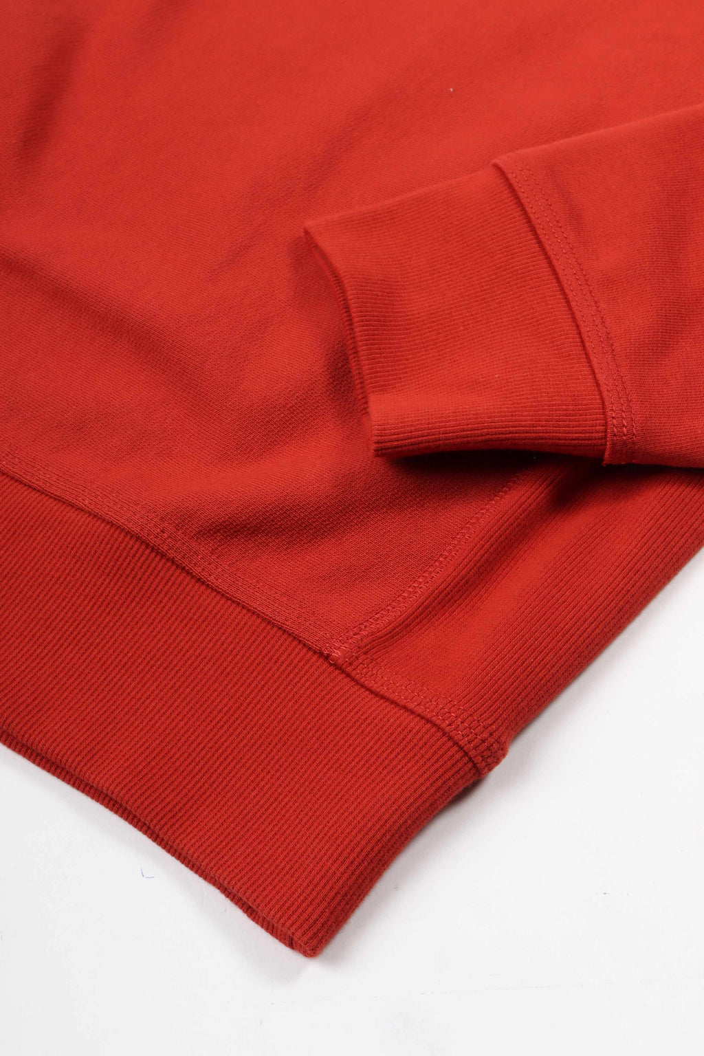 Half zip american script sweat oxide red