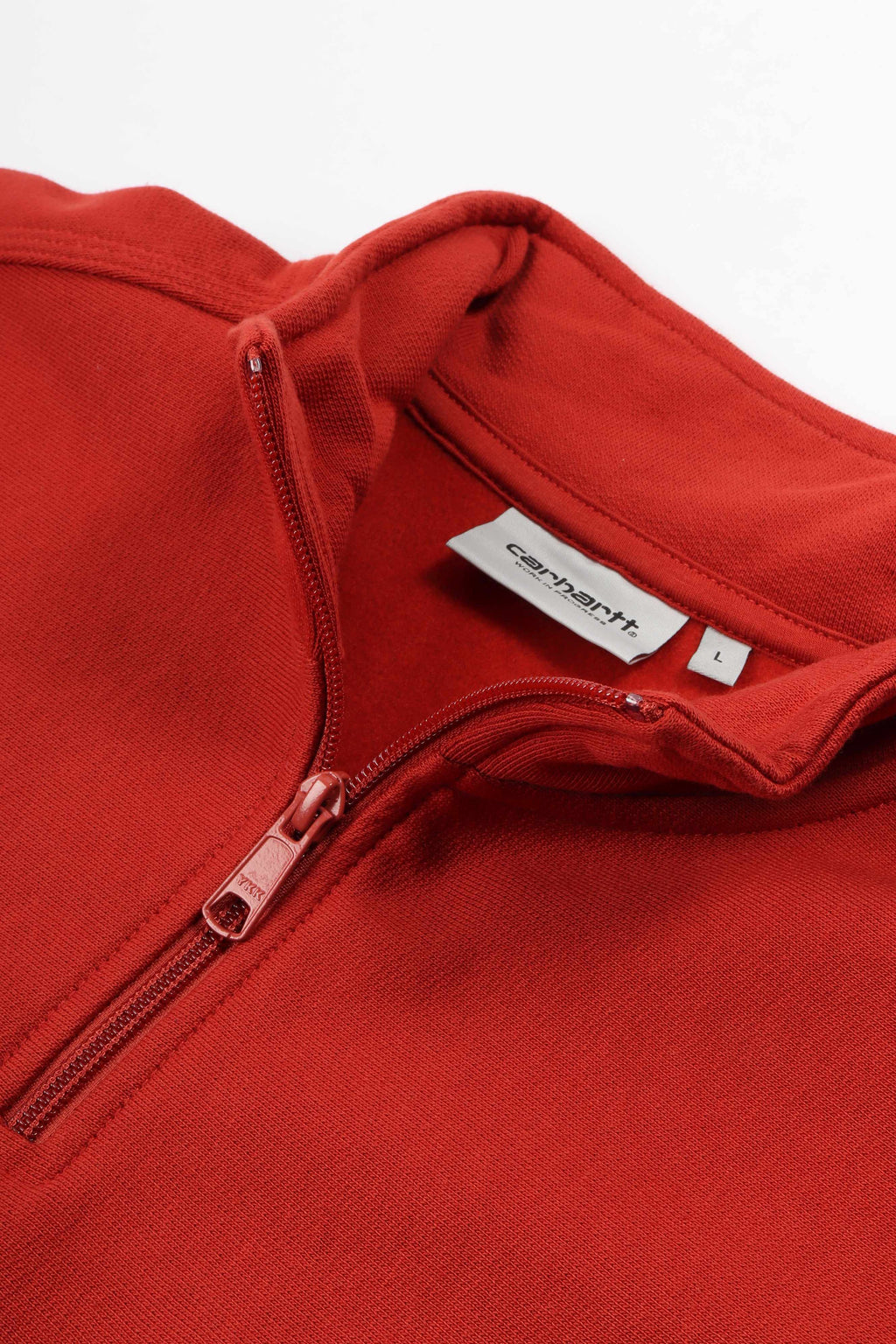 Half zip american script sweat oxide red