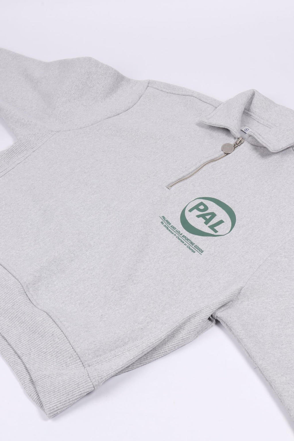 Company half zip light gray sage