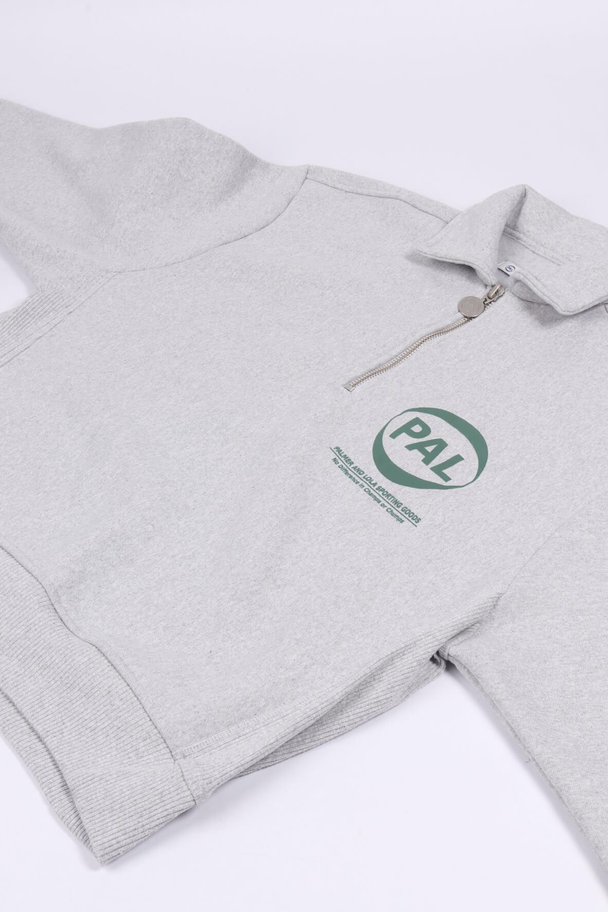 Company half zip light gray sage