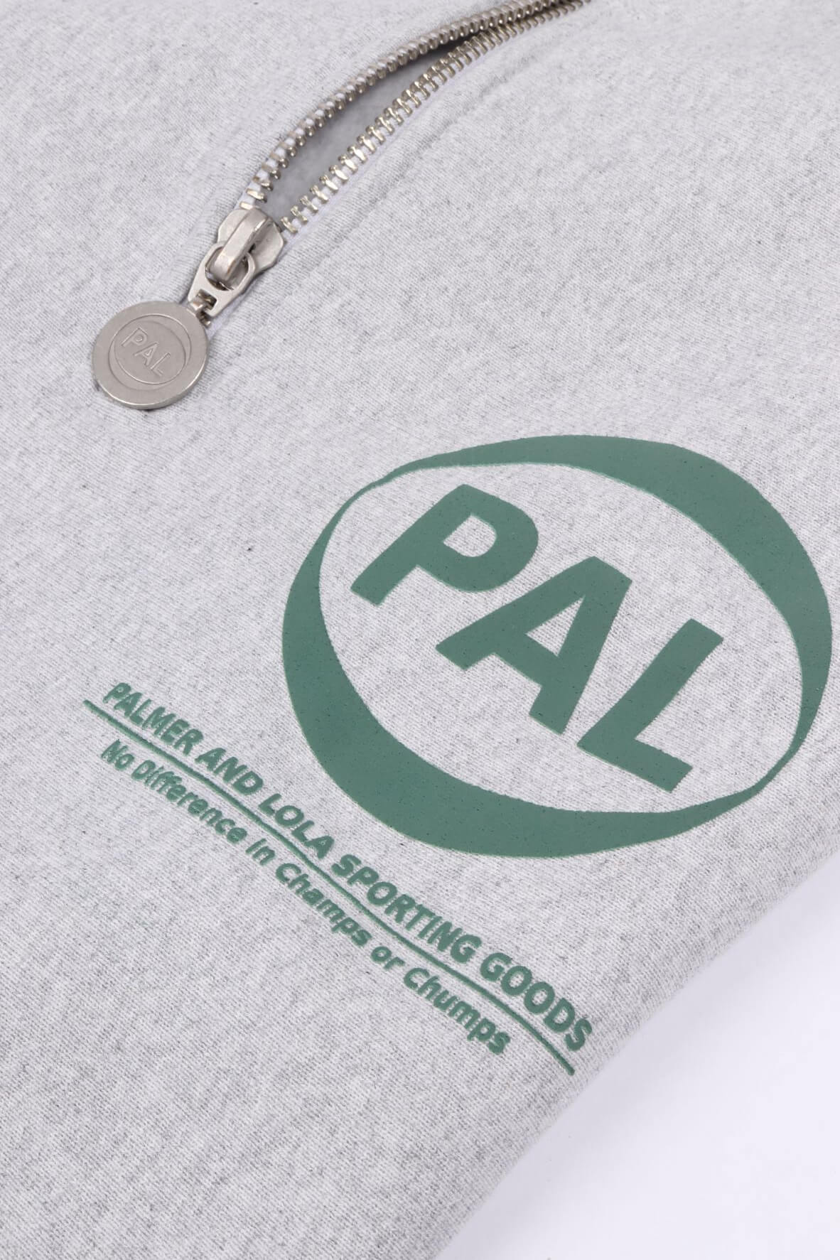 Company half zip light gray sage