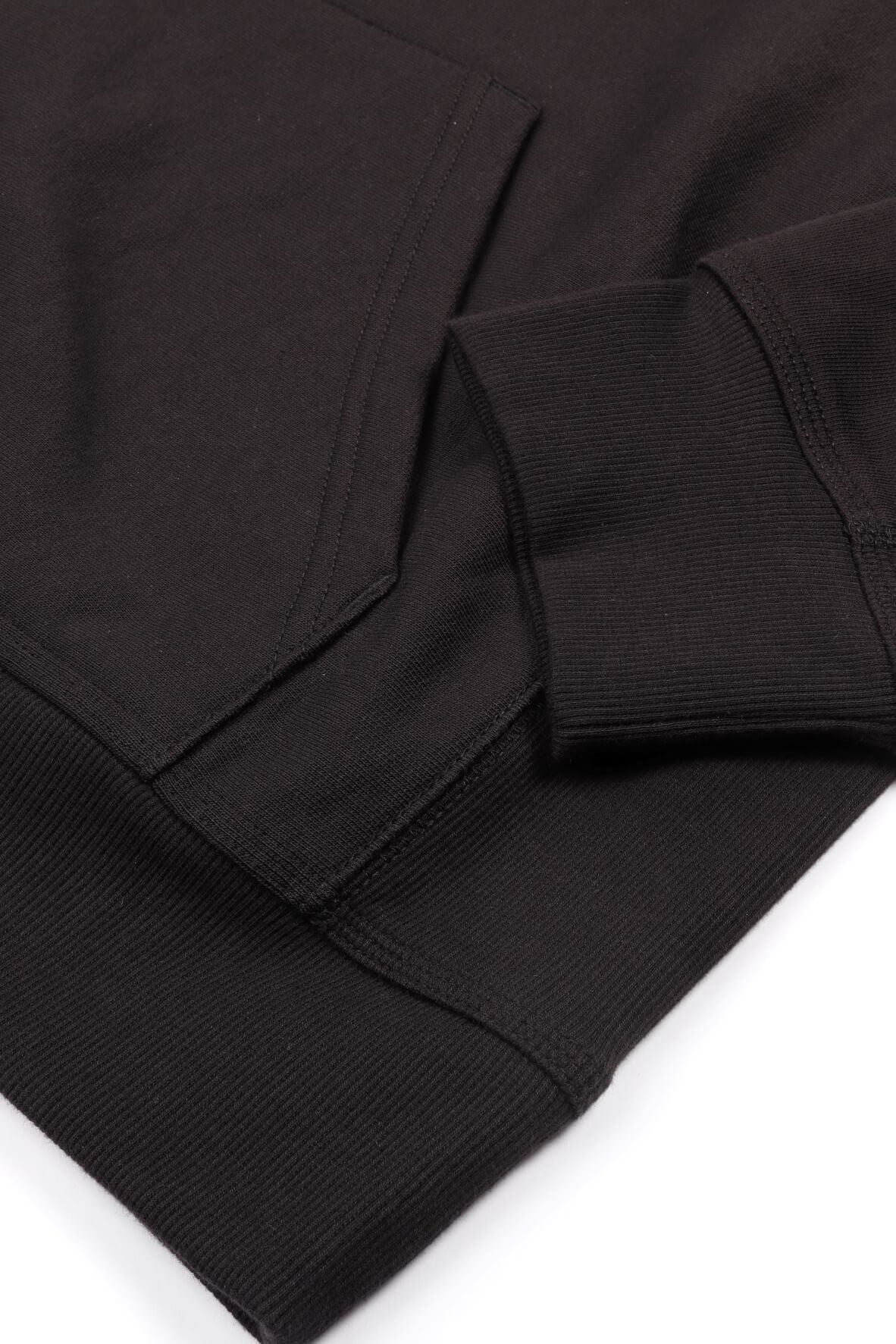 Hooded a script black