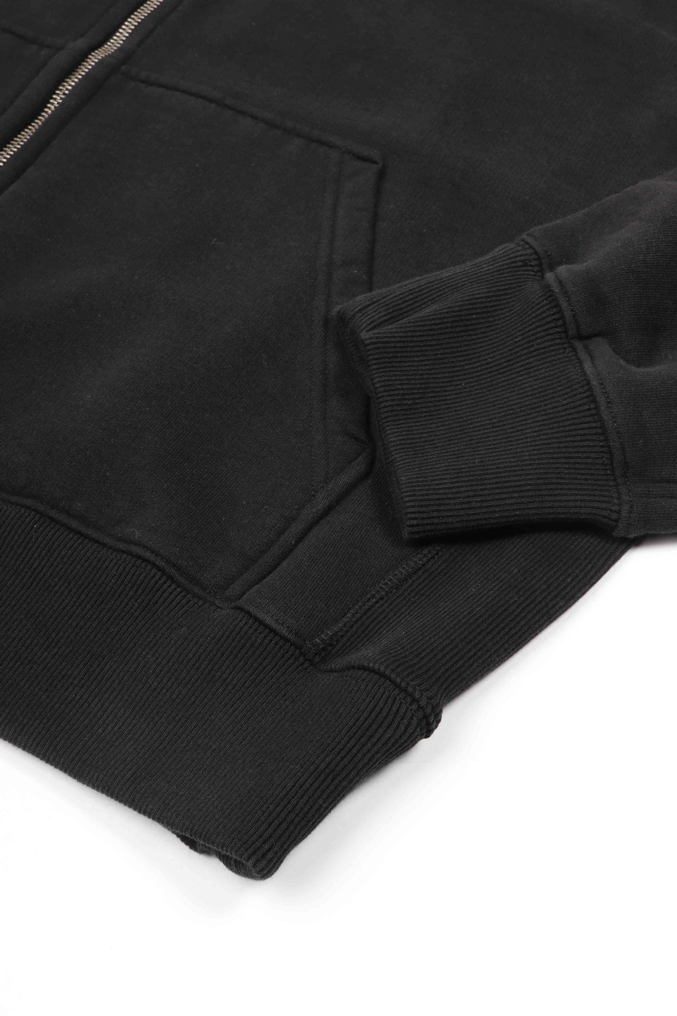 Signature zip hoodie black