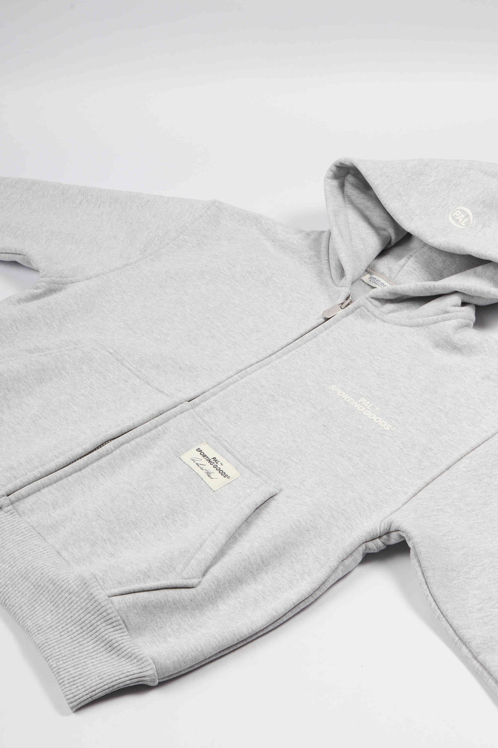 The cyr full zip hoodie light gray
